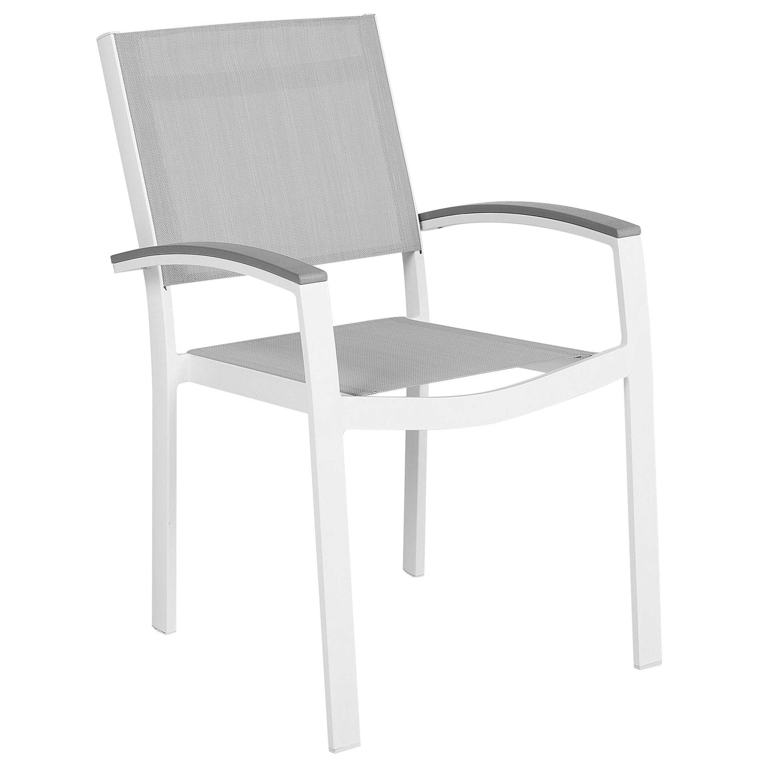 Set med 2 trädgårdsstolar PERETA Metall Grå