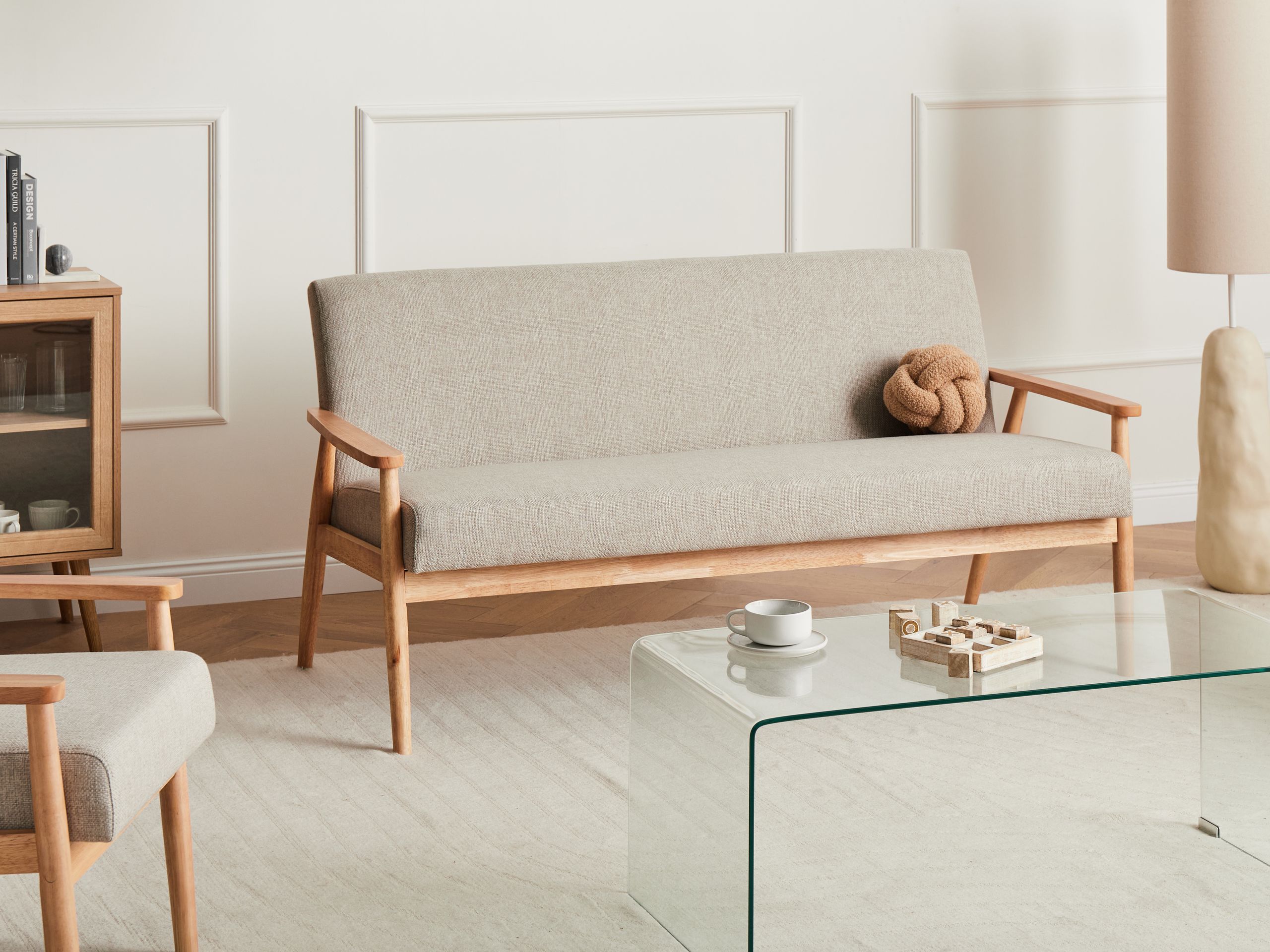 Soffa 3-sits ESRUM Ljusbrun/ Grå