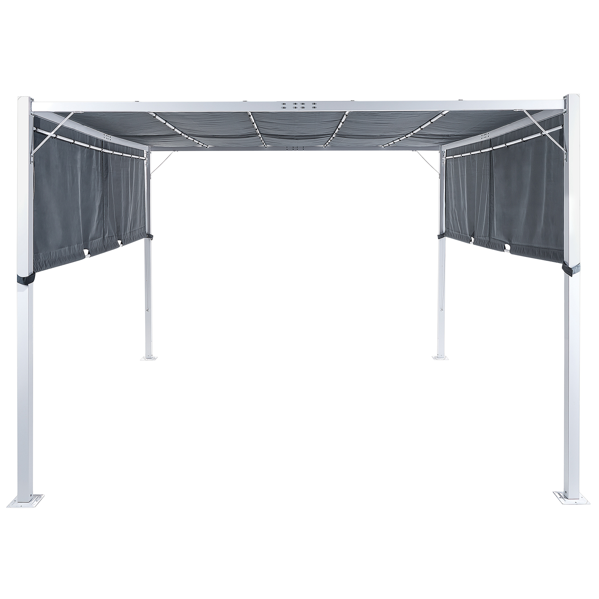 Paviljong LED PARGA 310 cm 310 cm Metall Grå