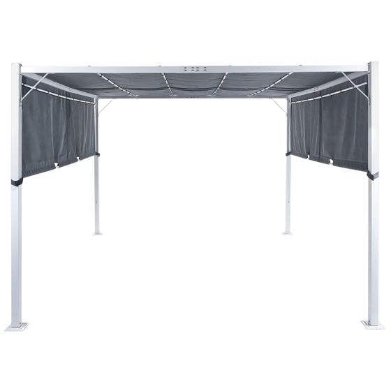 Paviljong LED PARGA 310 cm 310 cm Metall Grå