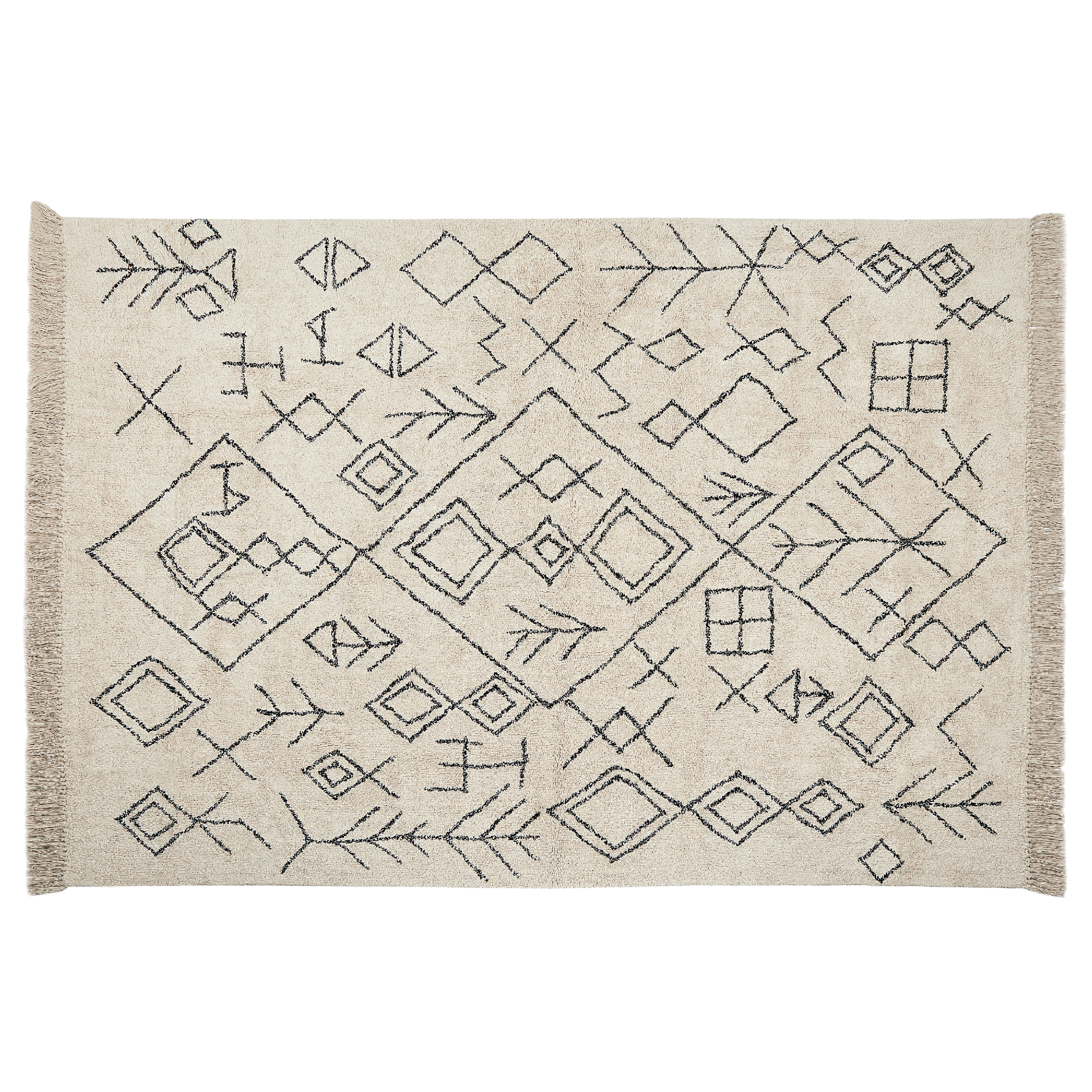 Matta SOMEK Beige 160 x 230 cm Bomull