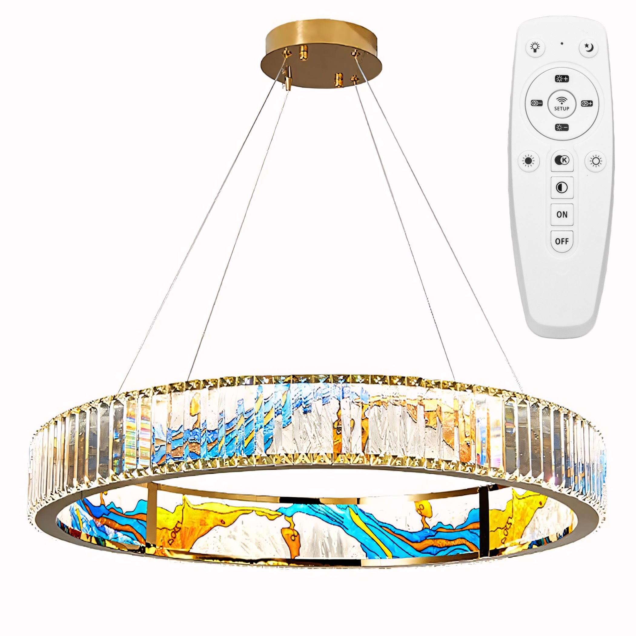 TOOLIGHT hängande taklampa APP1748-CP 60cm LED Transparent 60x60x115cm