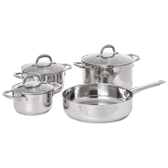 Kokkärlsset med 7 delar CORECHEF Rostfritt stål Silver