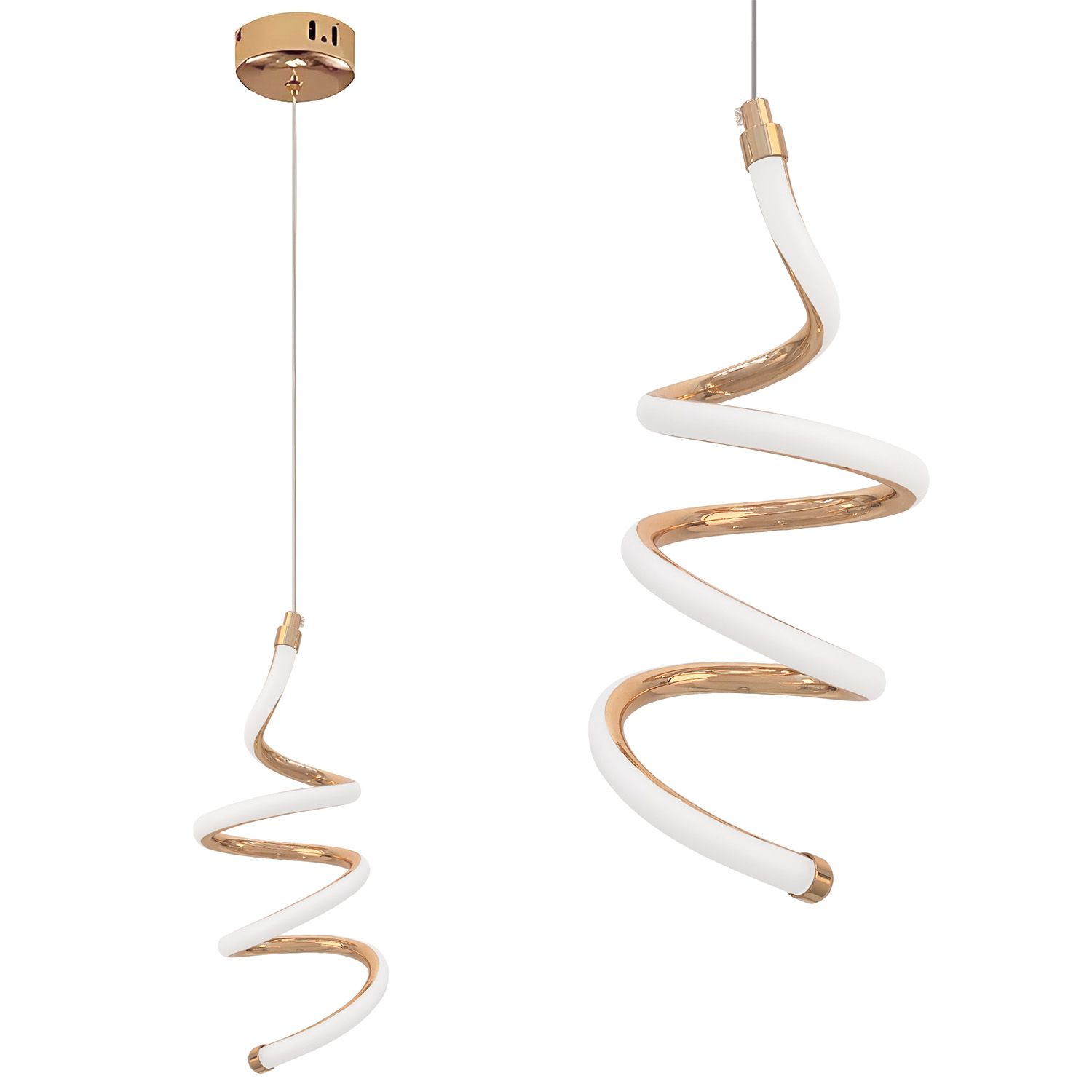 TOOLIGHT hängande taklampa LHJ096-1CP LED Guld/Roséguld 12x32x12cm