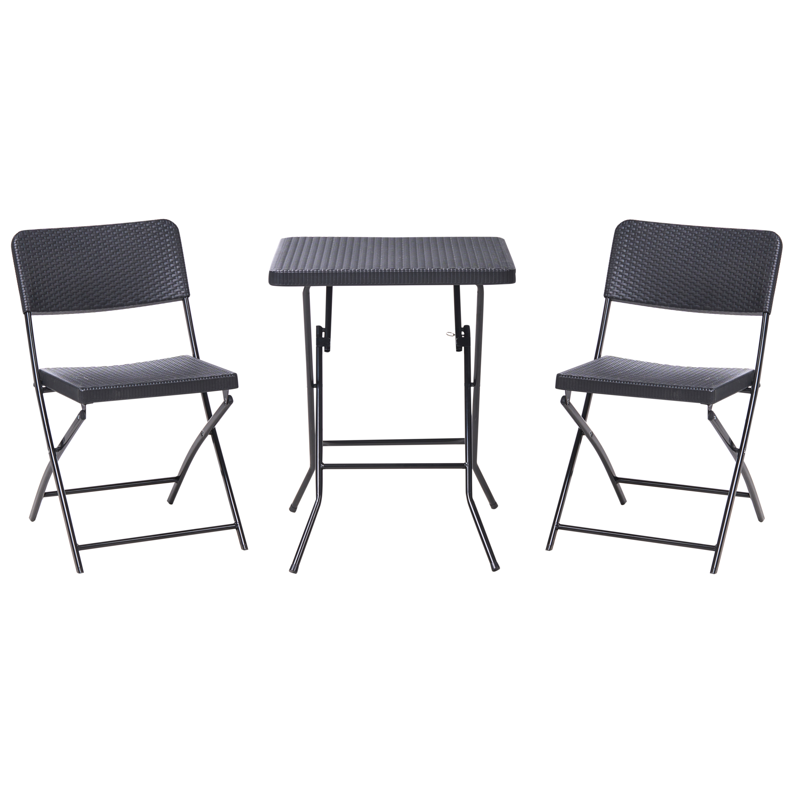 Caféset Fällbar TRAPPETO Svart