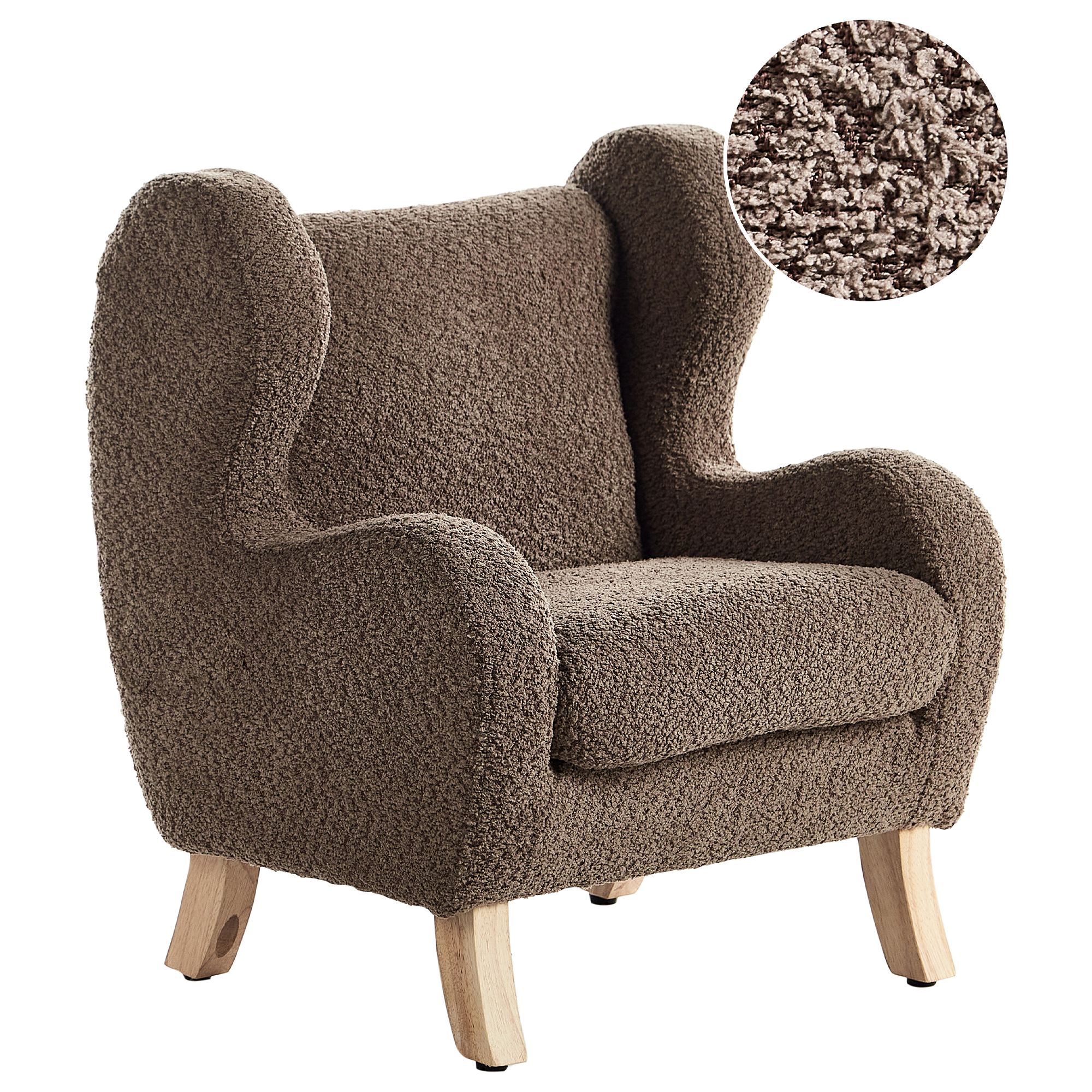 Barnfåtölj FARUM Bouclé Brun