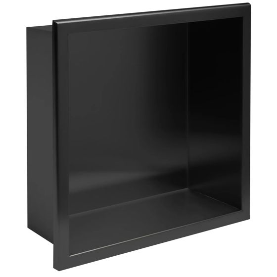 REA Inbyggd Badrumshylla 4 30x30x10 Svart, 10x30x30cm
