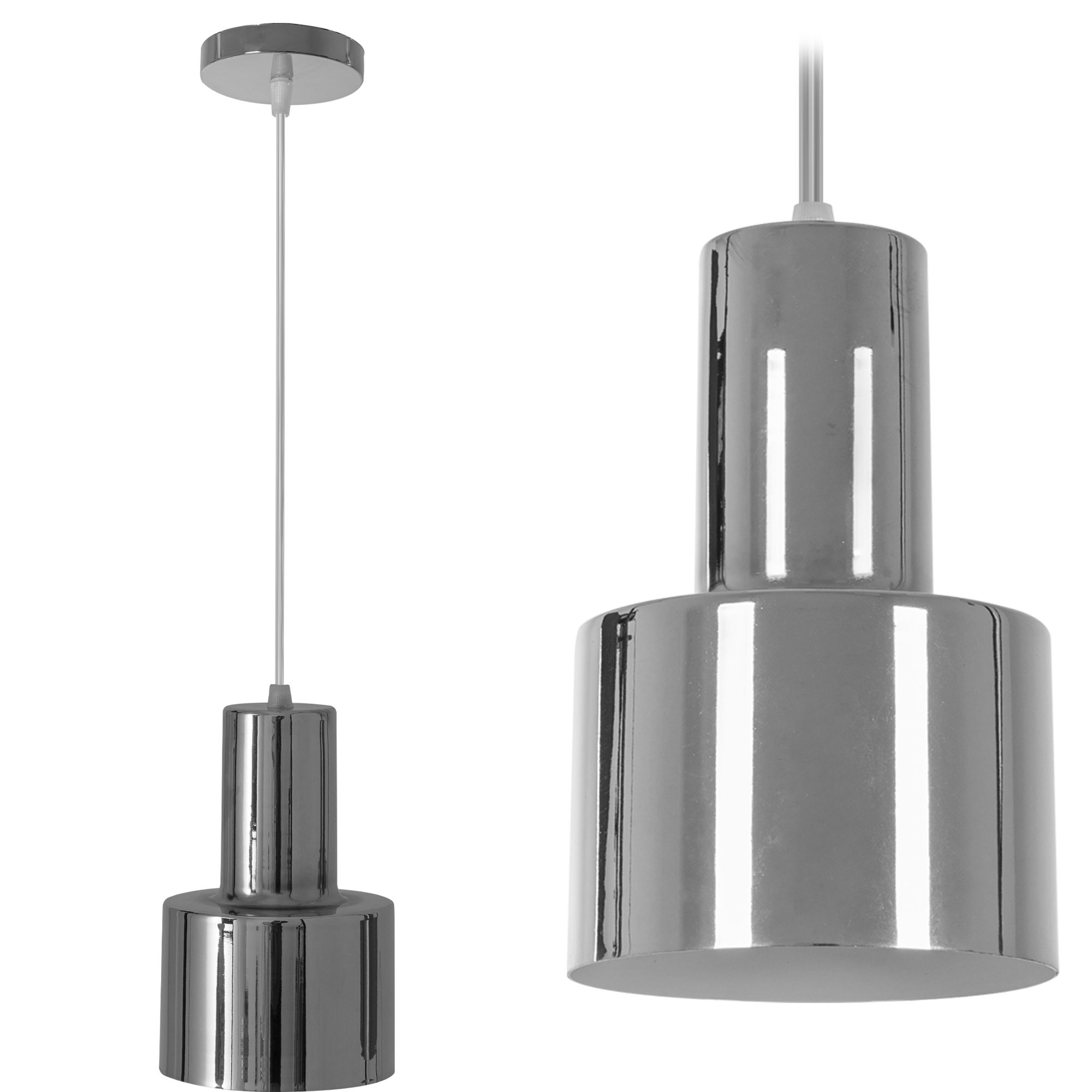 TOOLIGHT hängande taklampa APP285-1CP Grå 19,5x12,5x19,5cm
