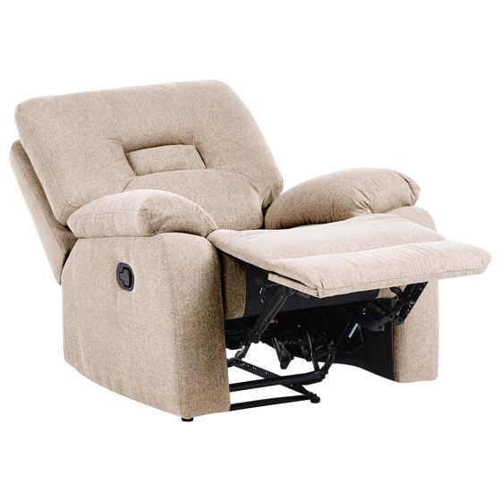 Reclinerfåtölj BERGEN Inklusive fotstöd Beige
