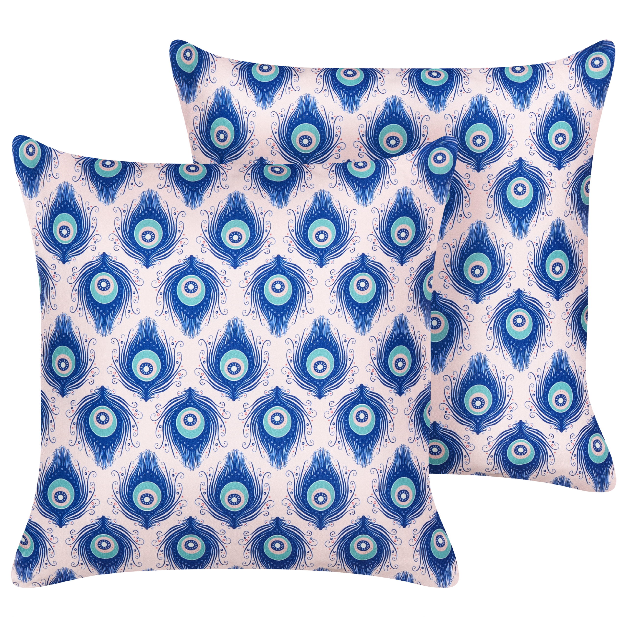 Set med 2 utomhusdynor CERIANA Djurtryck 45 x 45 cm Blå
