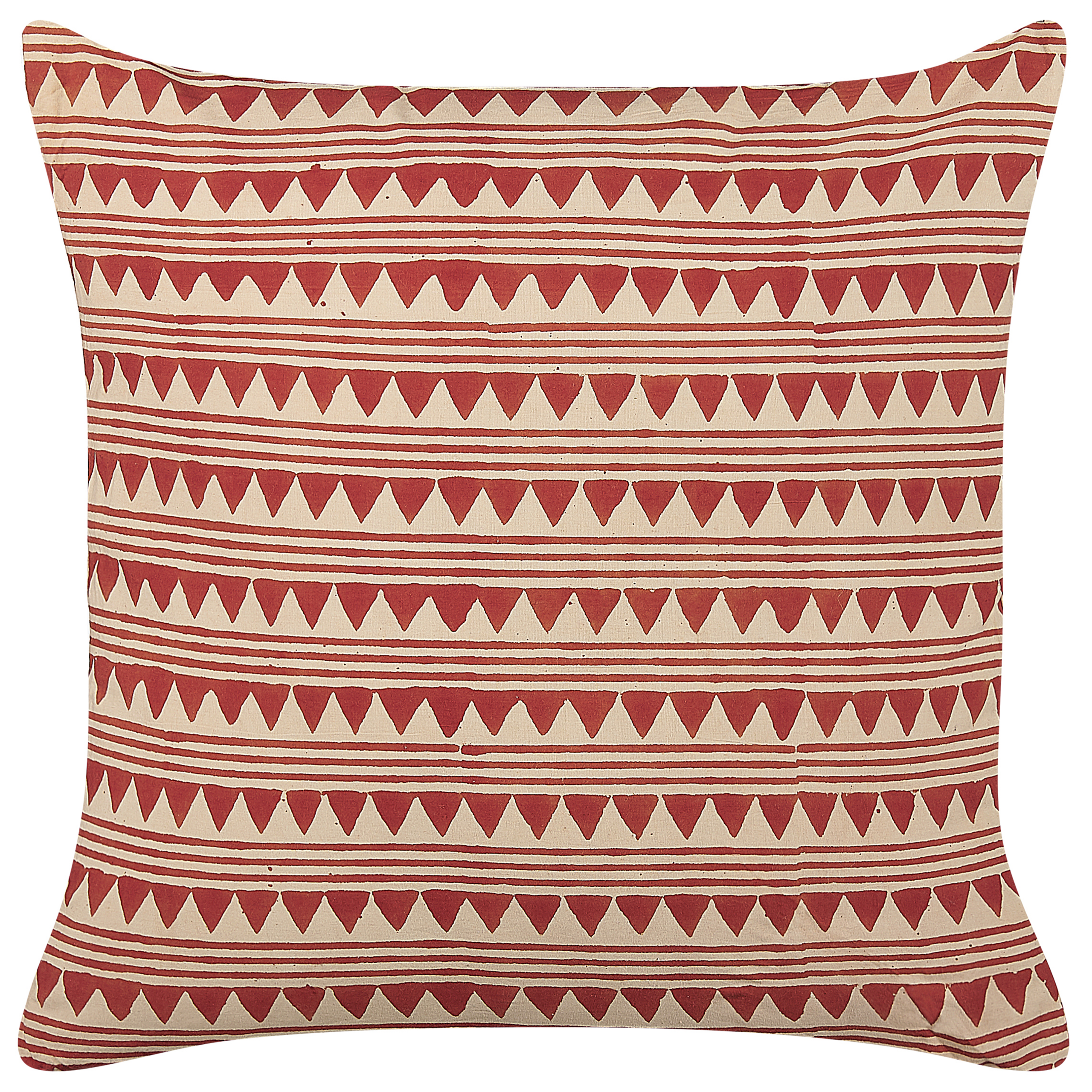 Prydnadskudde DEGLUPTA 45 x 45 cm Bomull Röd Chevrontryck