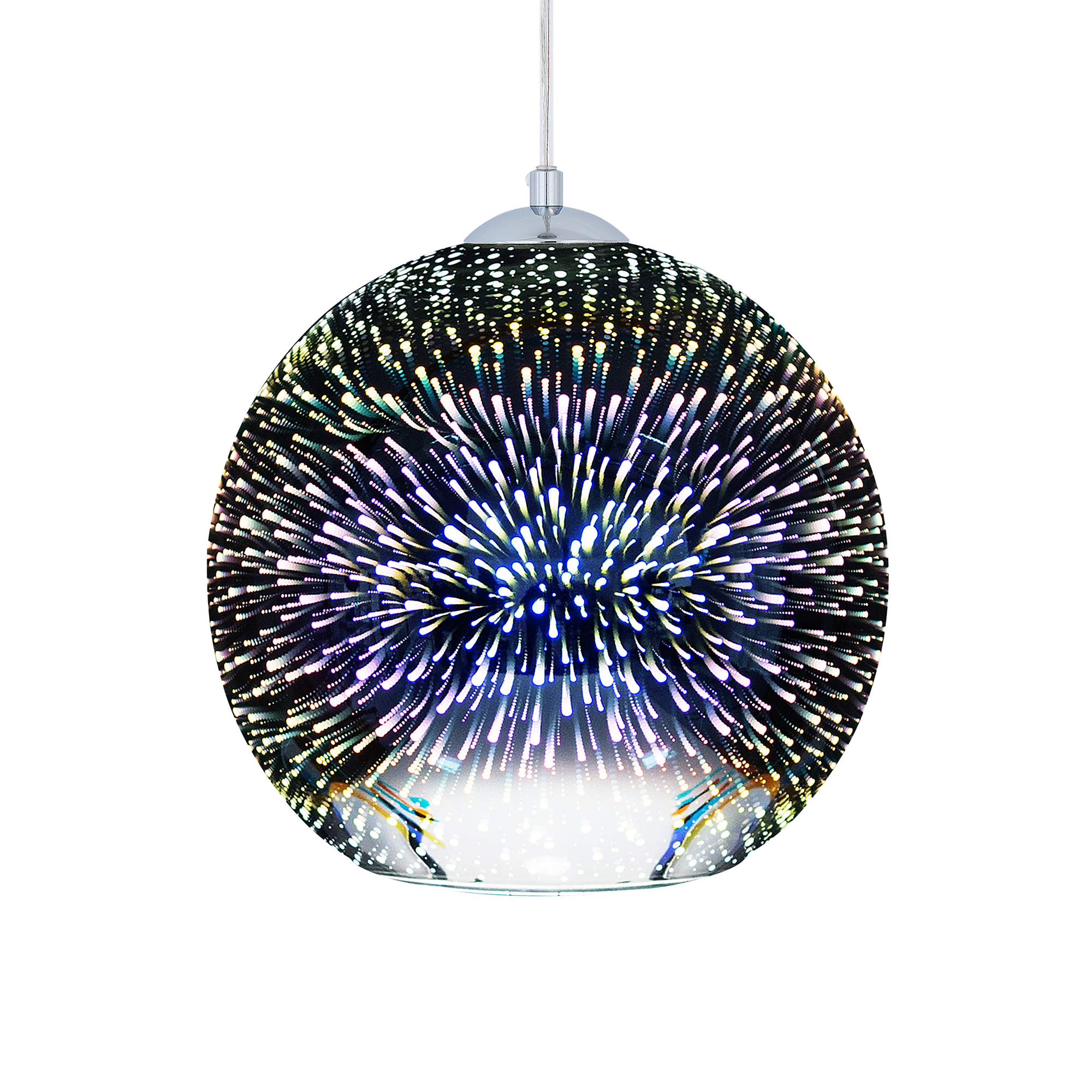 Pendellampa SESSERA Glas Silver