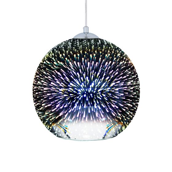 Pendellampa SESSERA Glas Silver