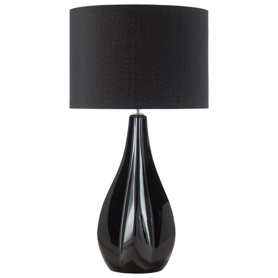 Bordslampa SANTEE Porslin Svart