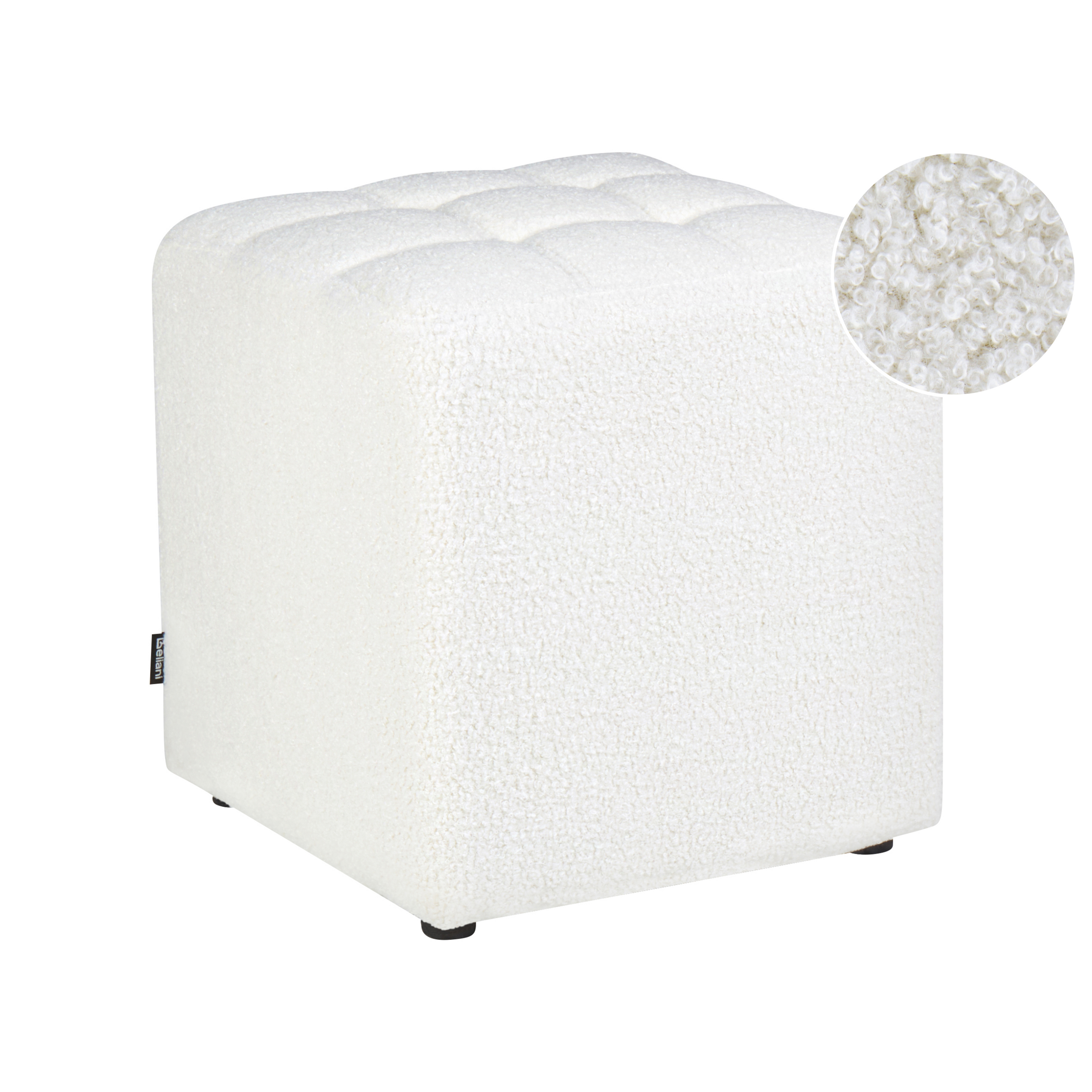 Sittpuff KANSAS Bouclé Vit