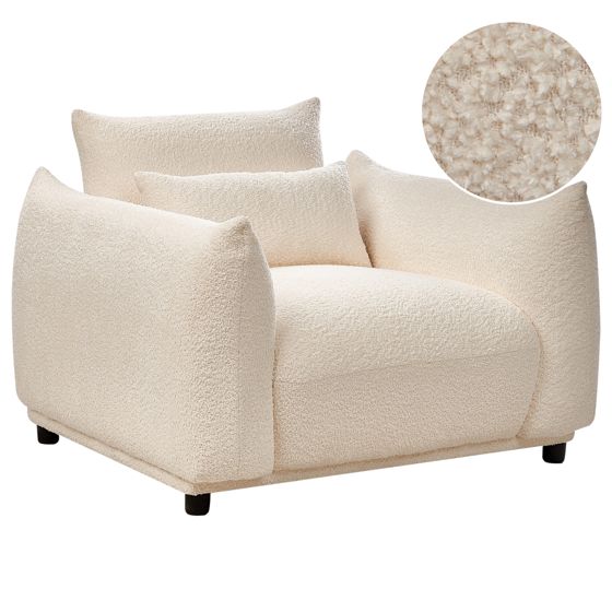 Fåtölj JAMSA Bouclé Off-White
