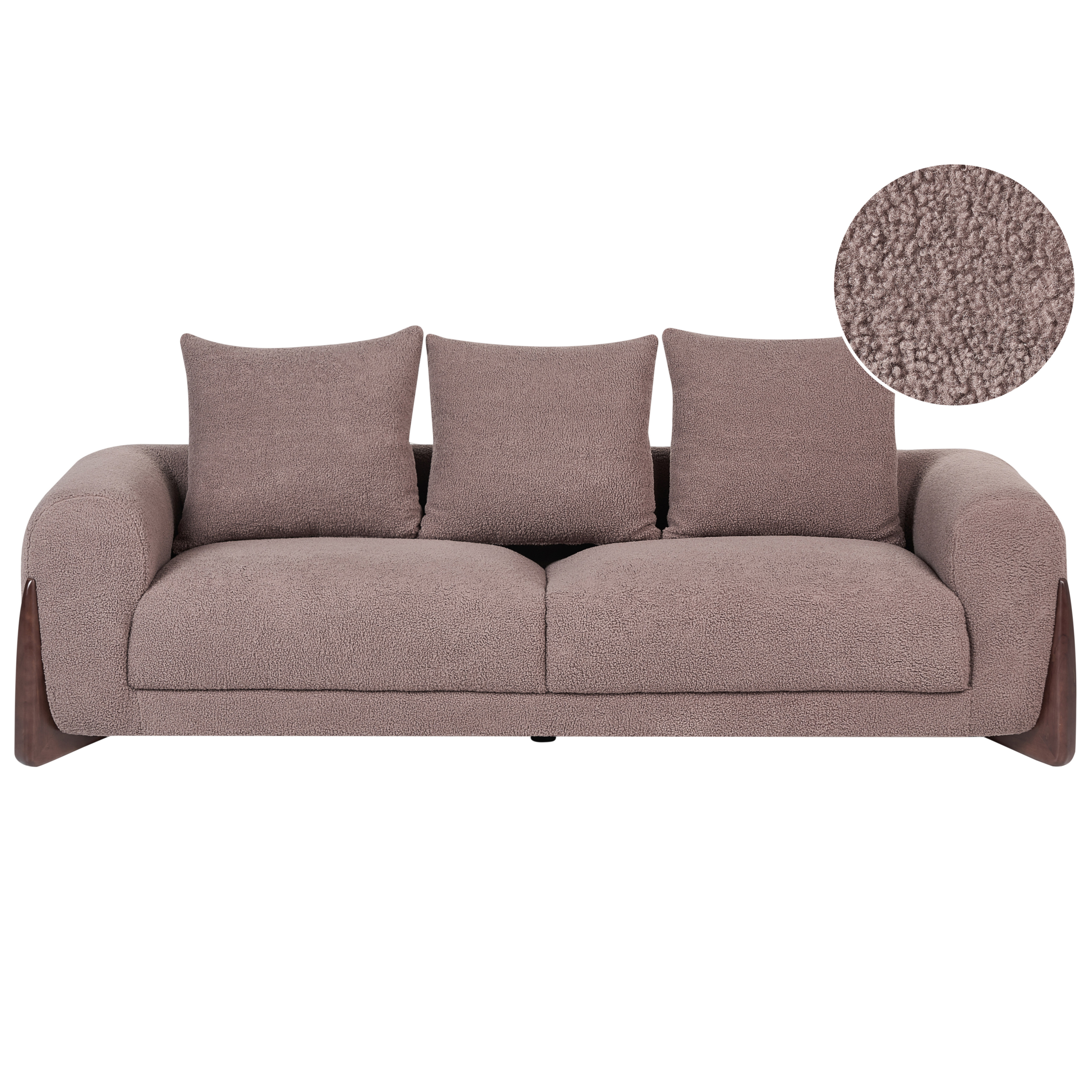 Soffa 3-sits VINLIDEN Bouclé Brun