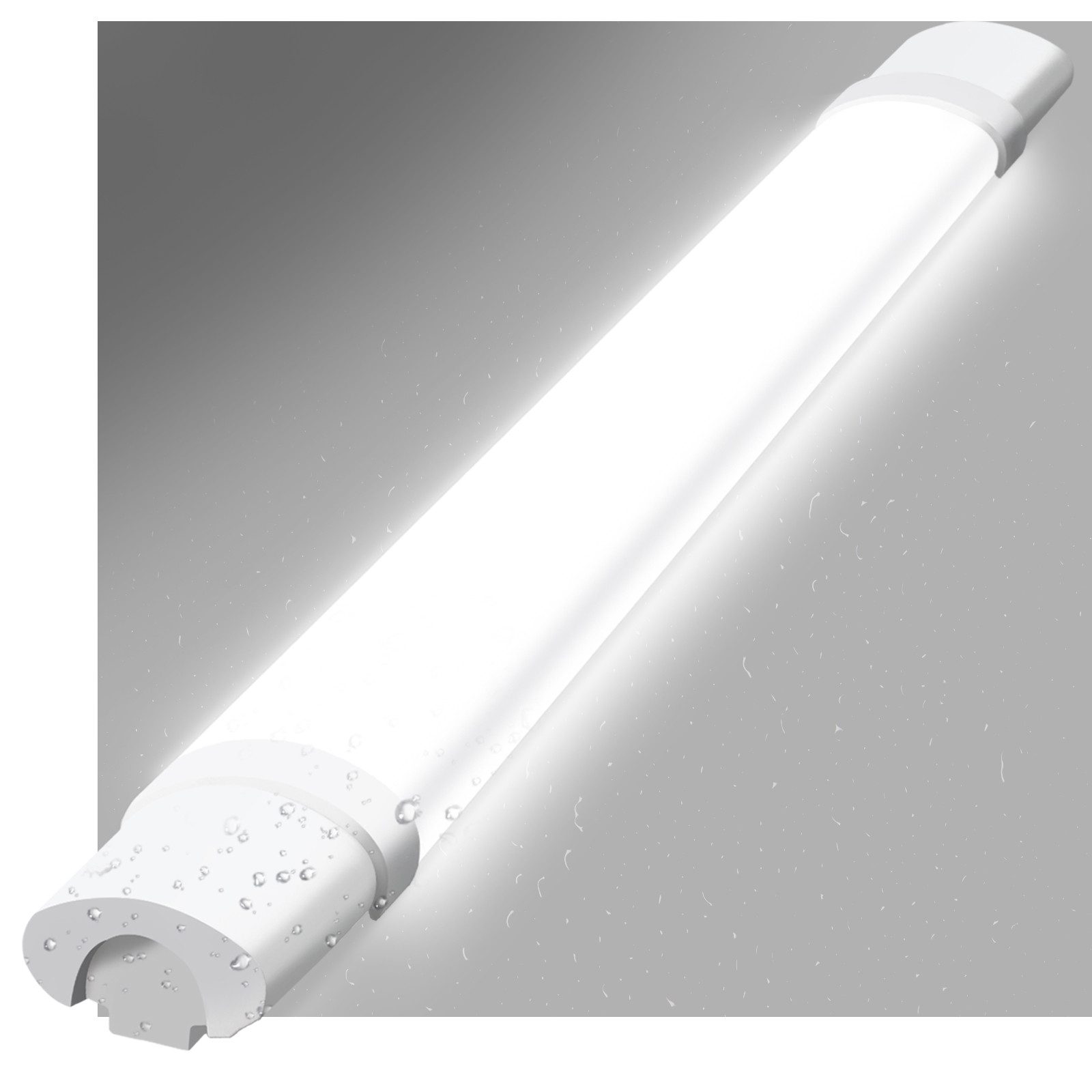 NETTLIFE 2 90CM Fukttät, LED-taklampa -24W, 3000LM Taklampa, verkstadslampa, LED-rör, IP65 Vattentät, 5000K