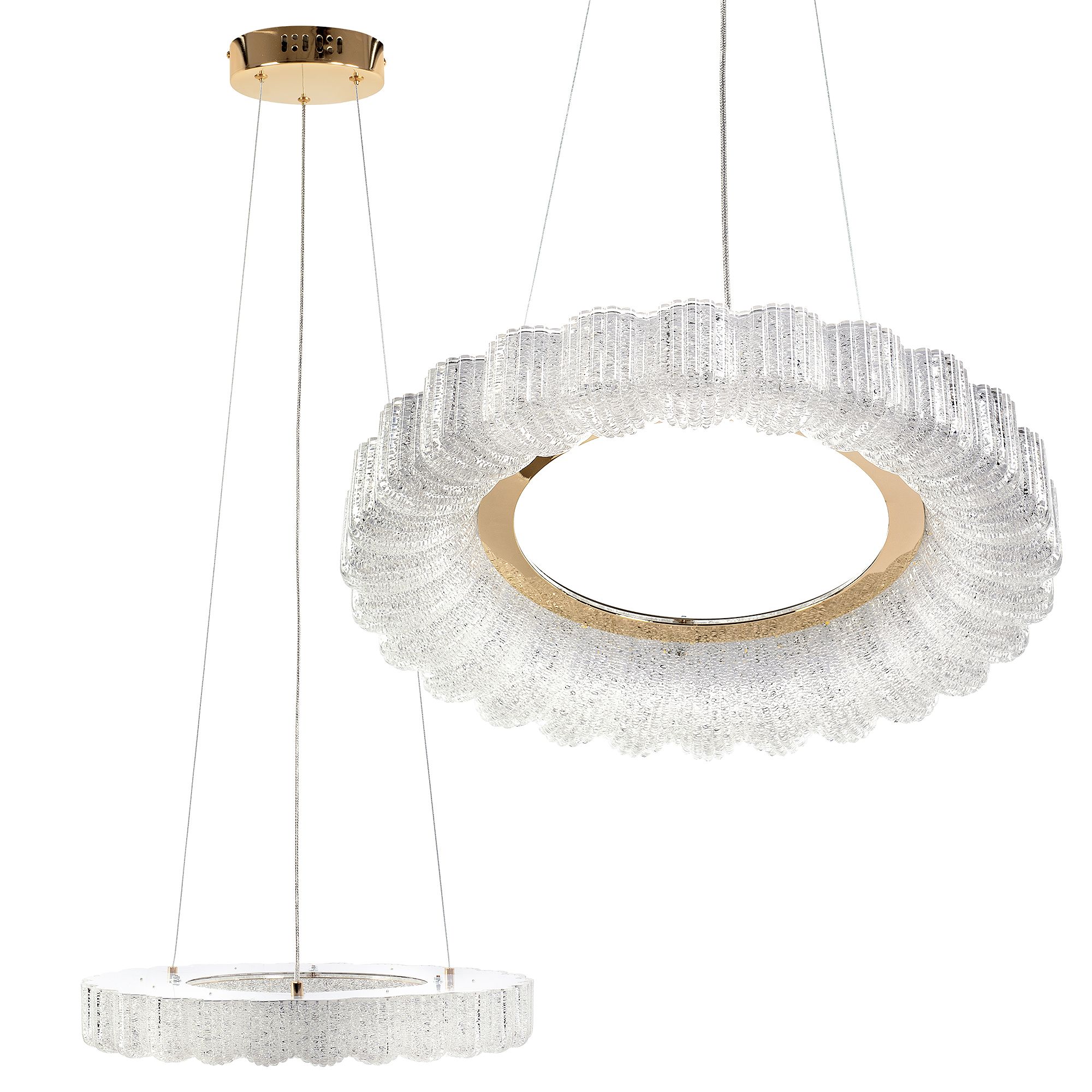 TOOLIGHT hängande taklampa LED MS018-CP 40CM Roséguld 40x40x5,5cm