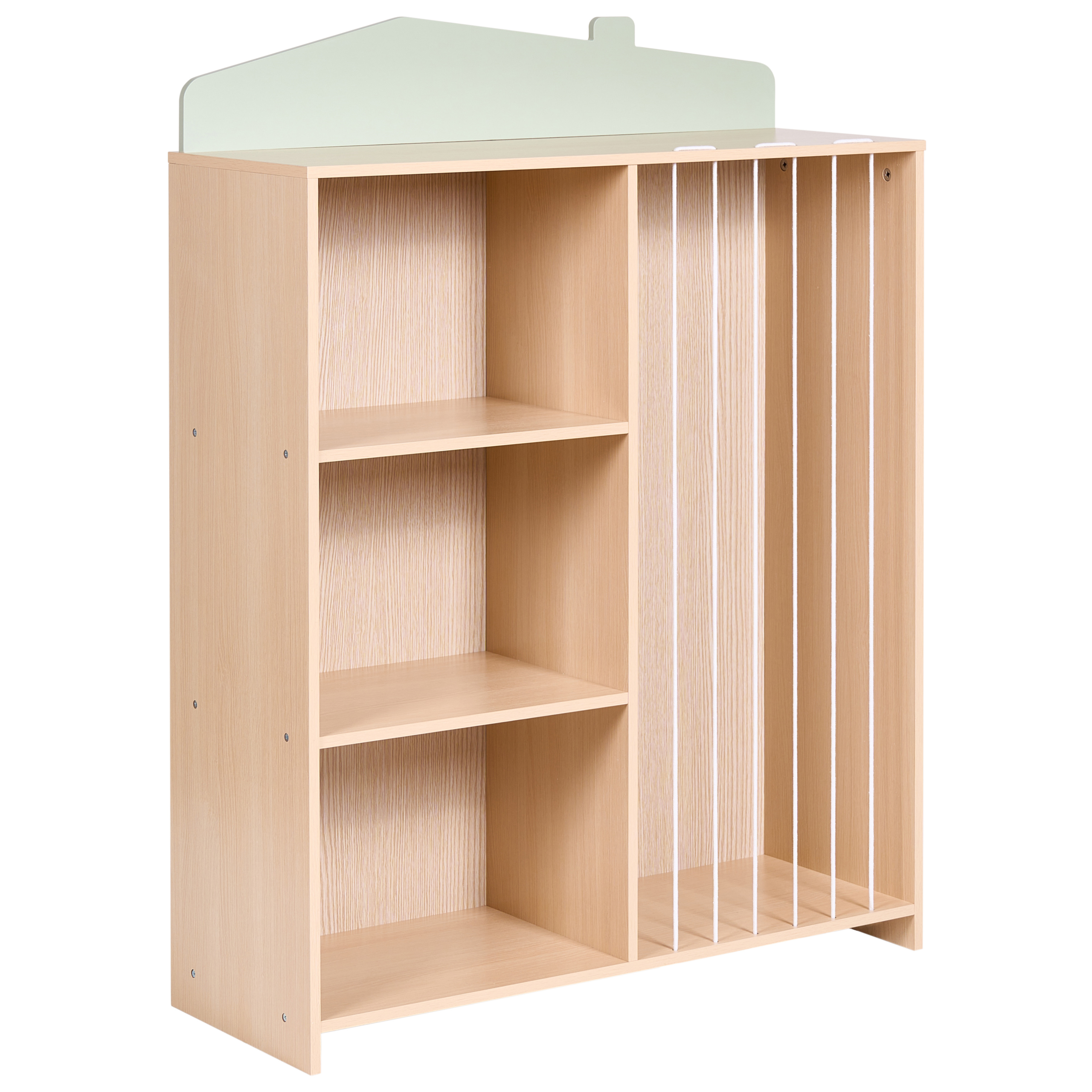Hyllsystem med 3 hyllplan LACKEY 105 cm Ljusbrun