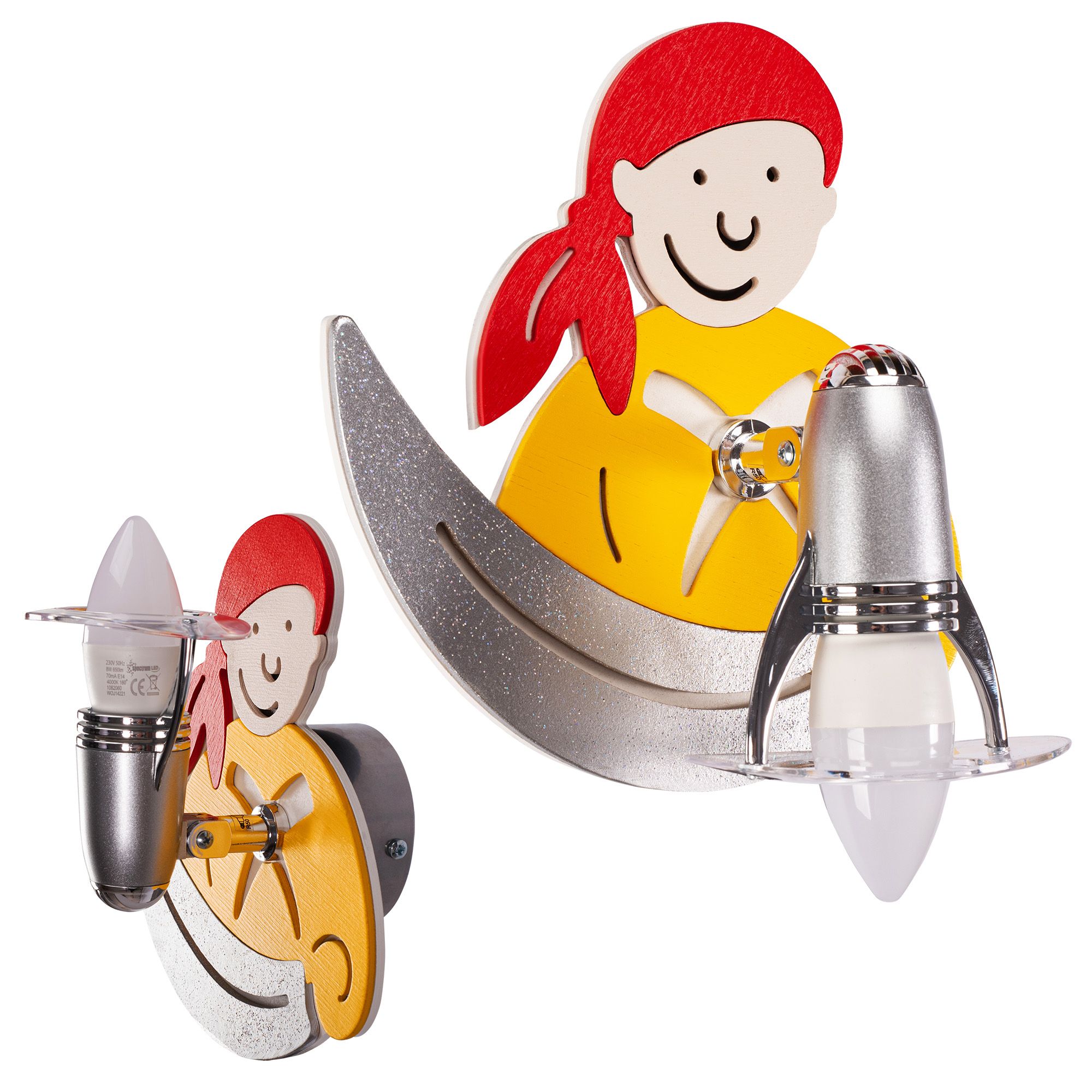 TOOLIGHT vägglampa PIRATE YELLOW 4717 Gul 14x20x21,5cm