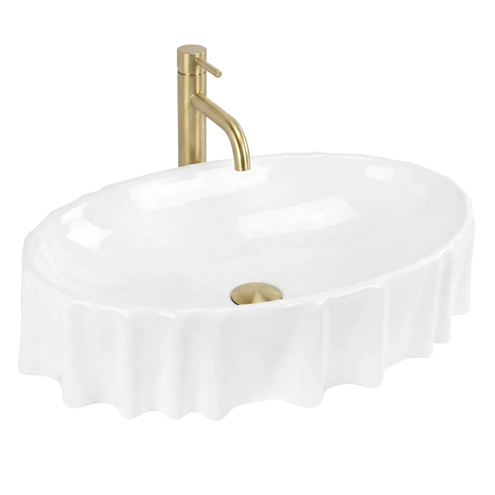 REA Bänkskål Aurelia Vit, 60x40x1,4cm