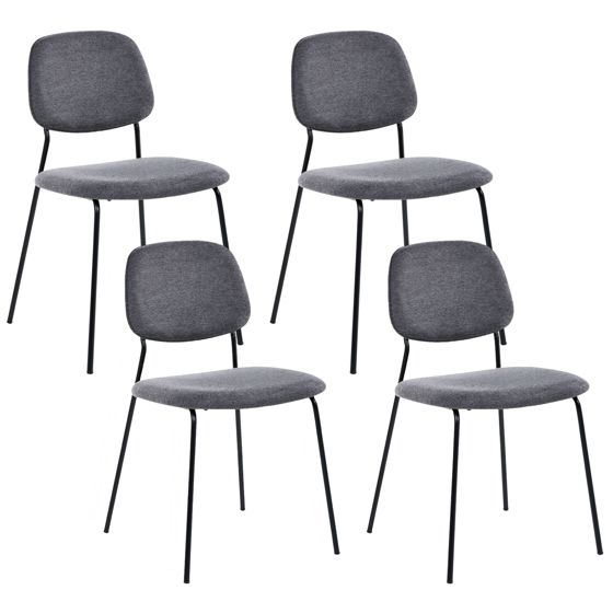 Set med 4 matstolar RILEY Grå