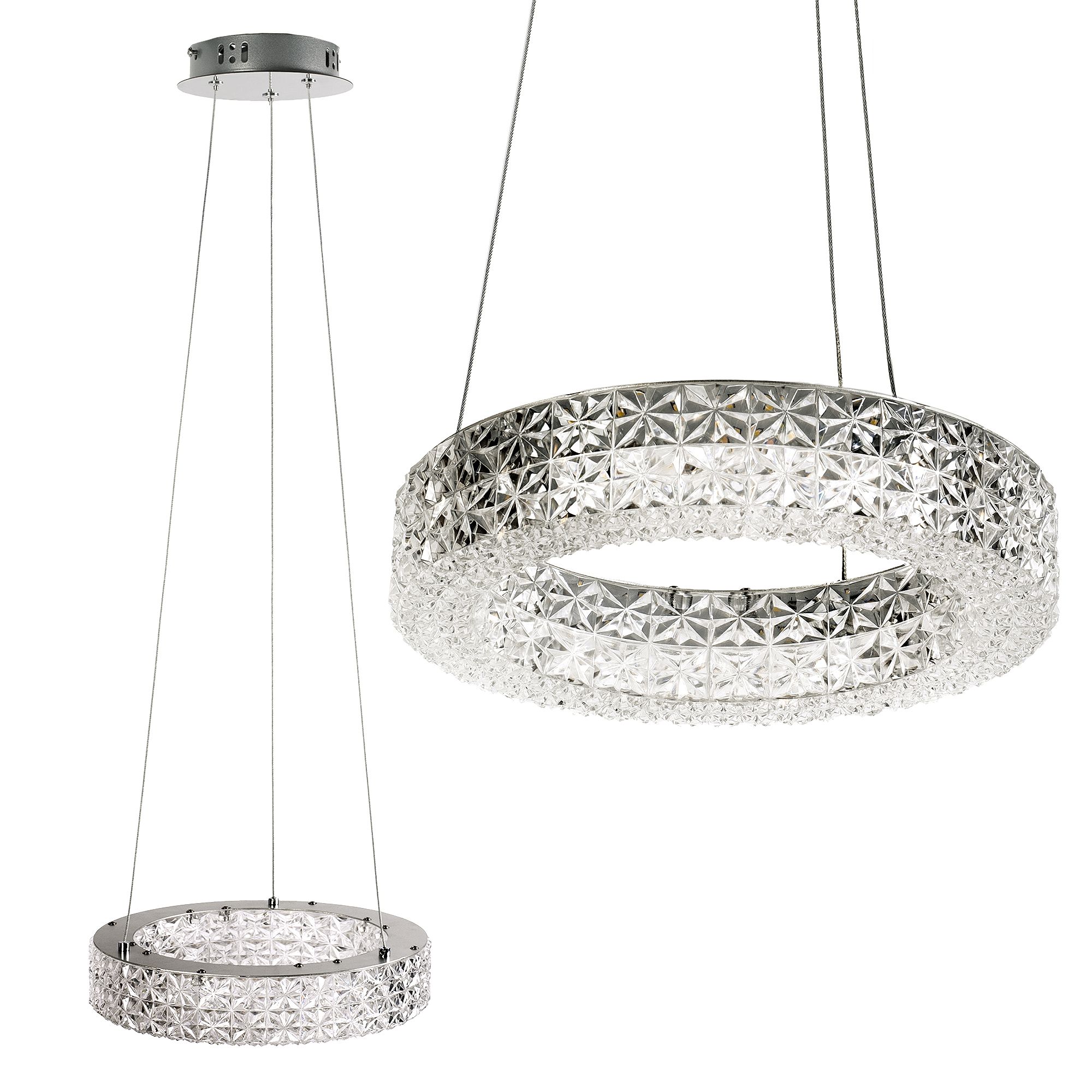 TOOLIGHT hängande taklampa LED MS003-CP 28CM Krom 28x28x5cm
