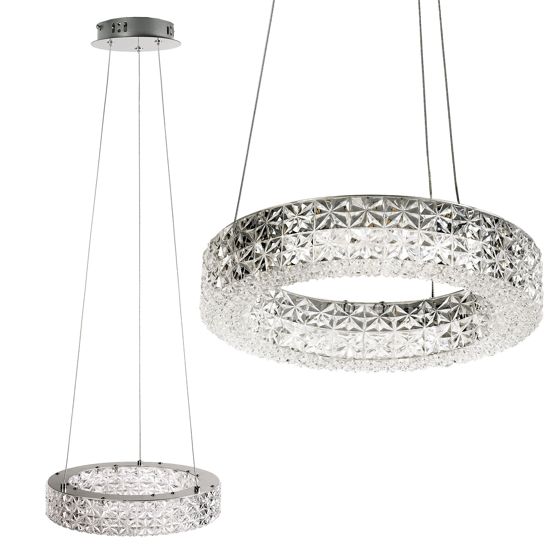 TOOLIGHT hängande taklampa LED MS003-CP 28CM Krom 28x28x5cm