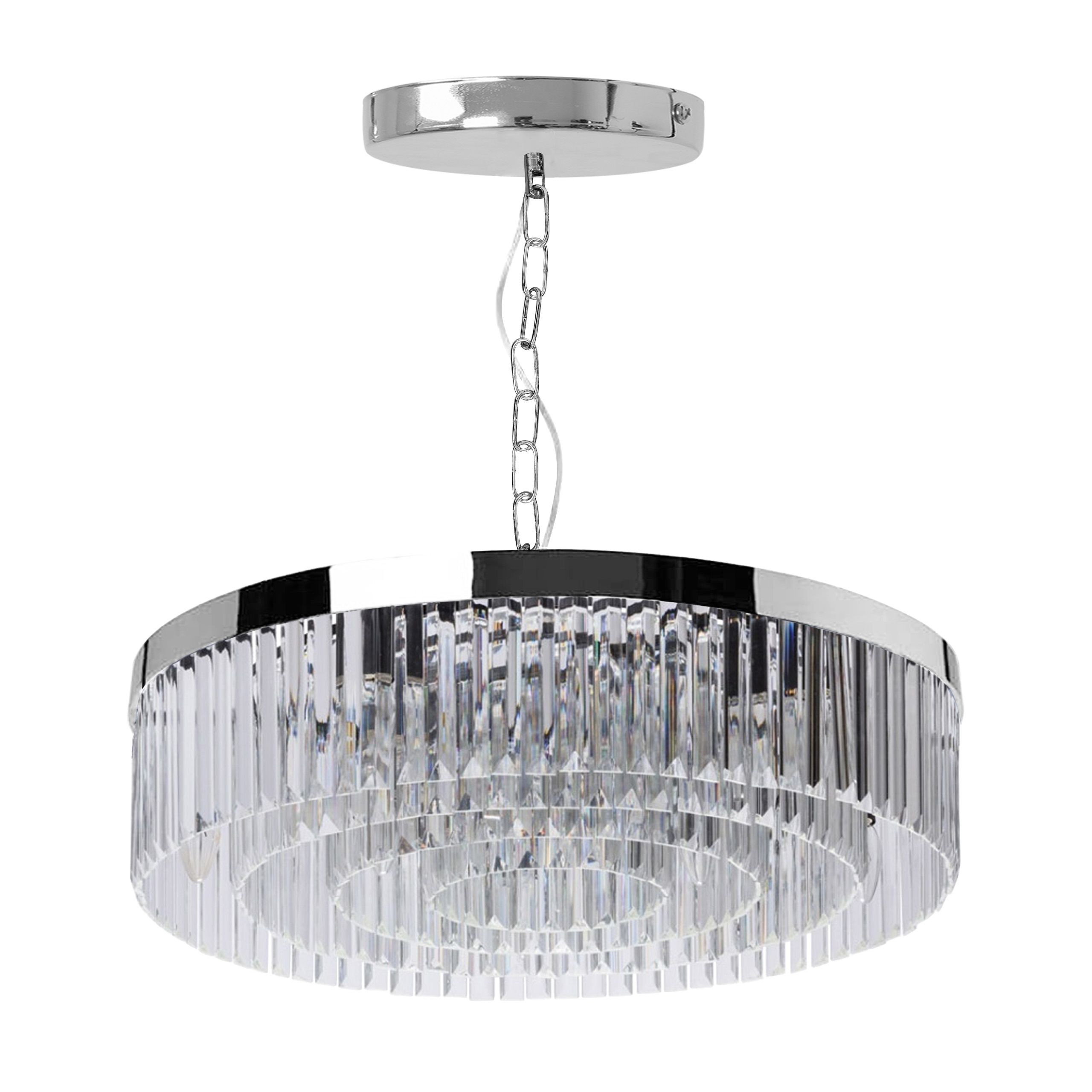 TOOLIGHT hängande taklampa APP1532-8CP Krom 58x58x66,5cm