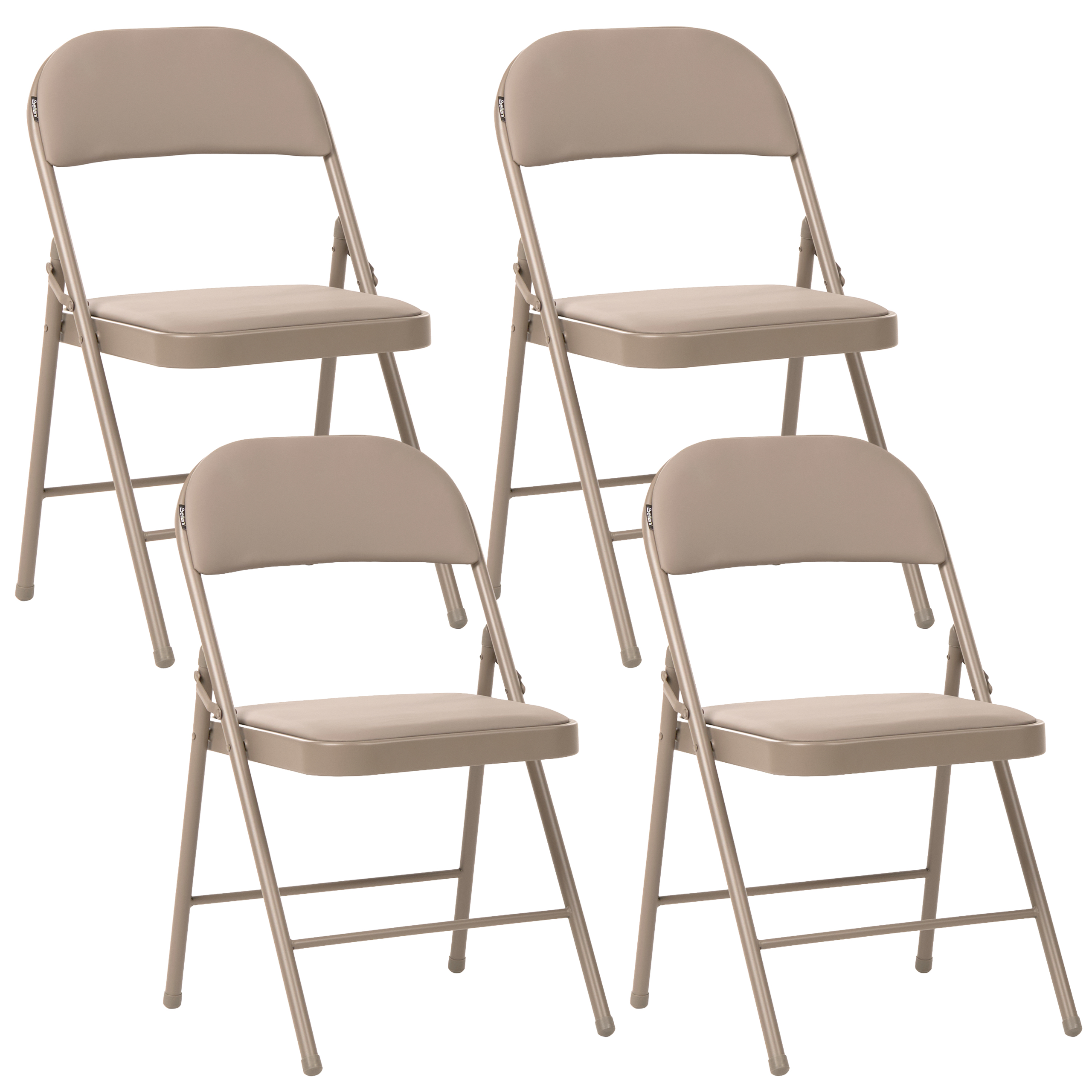 Set med 4 hopfällbara stolar SHASTA Metall Beige