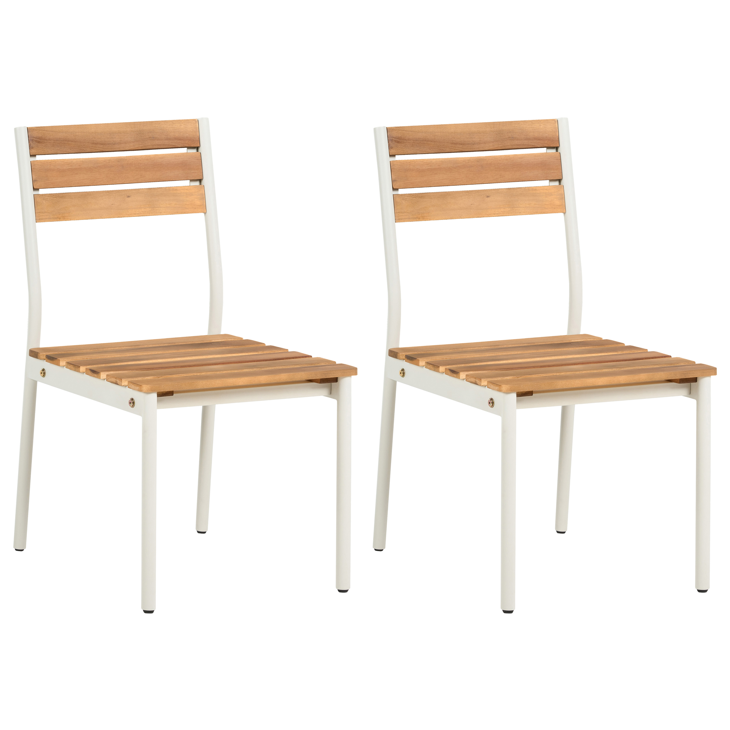Set med 2 trädgårdsstolar CORRICELLA Akaciaträ Brun