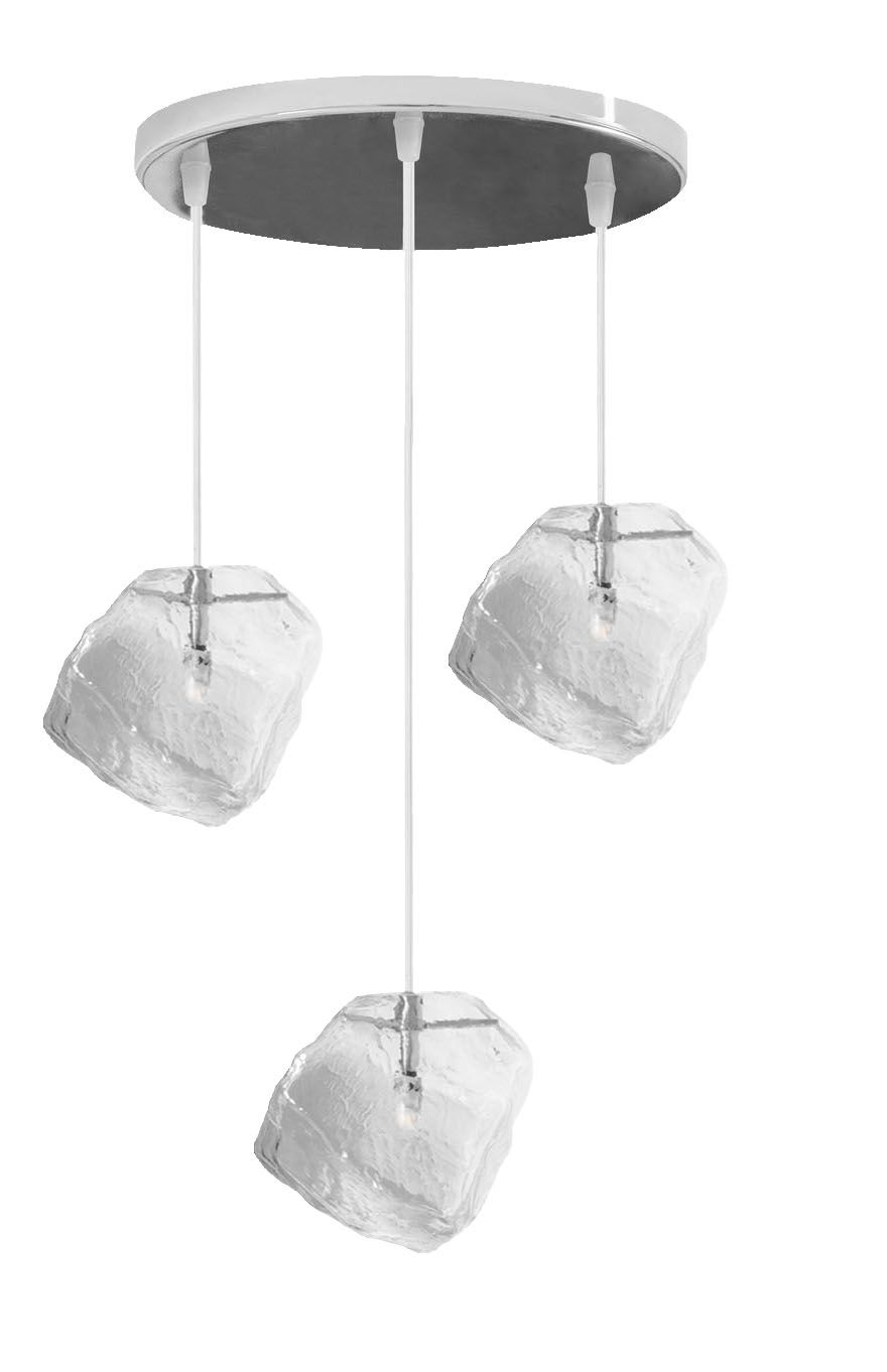 Toolight Hängande taklampa APP320-3CP Grå 94x30x94cm