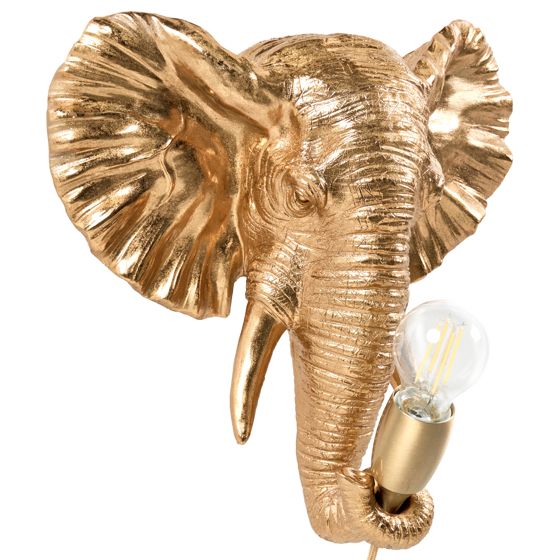 Vägglampa Elefant ELEPHANTI Guld