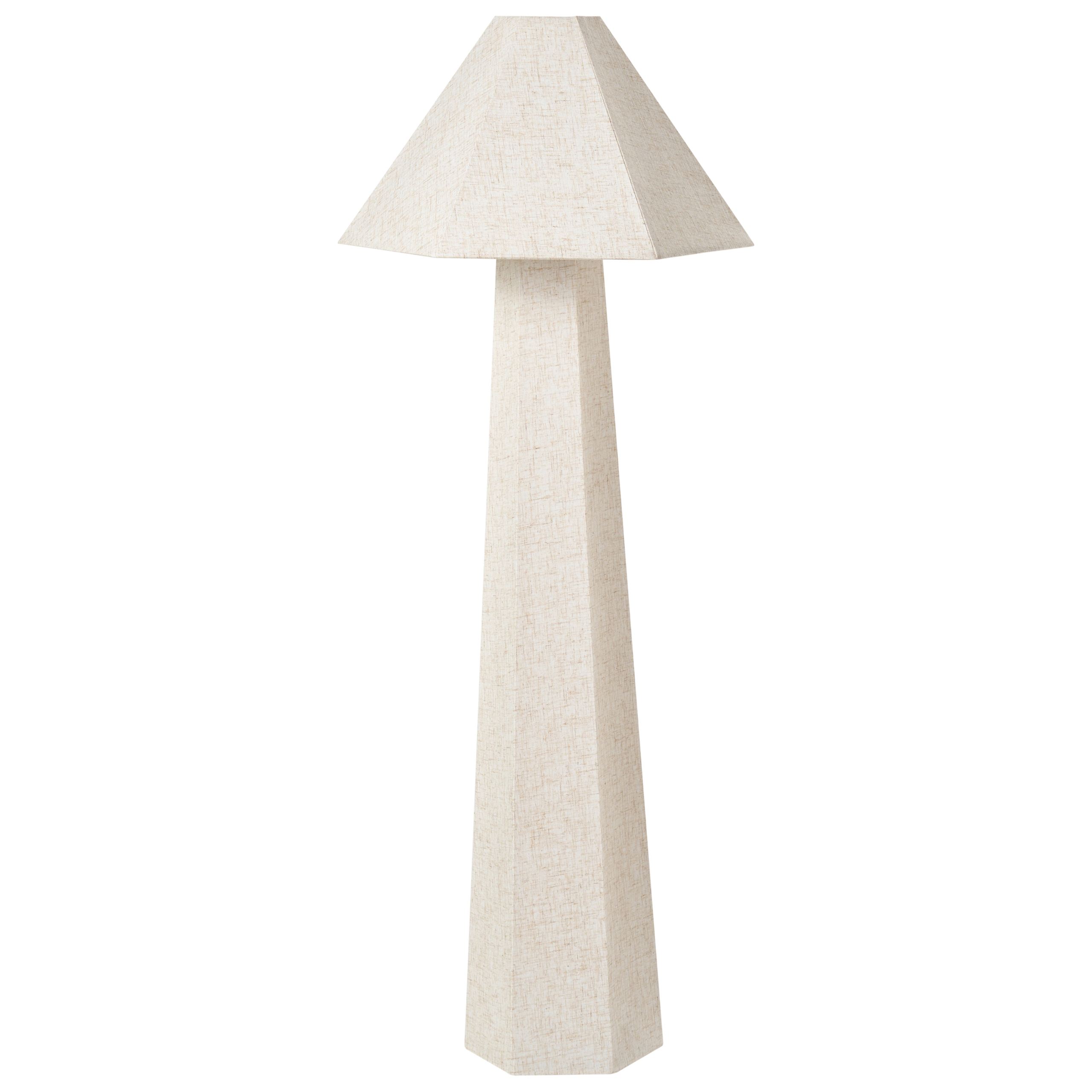 Golvlampa DEMBI Konstlinne Ljusbeige