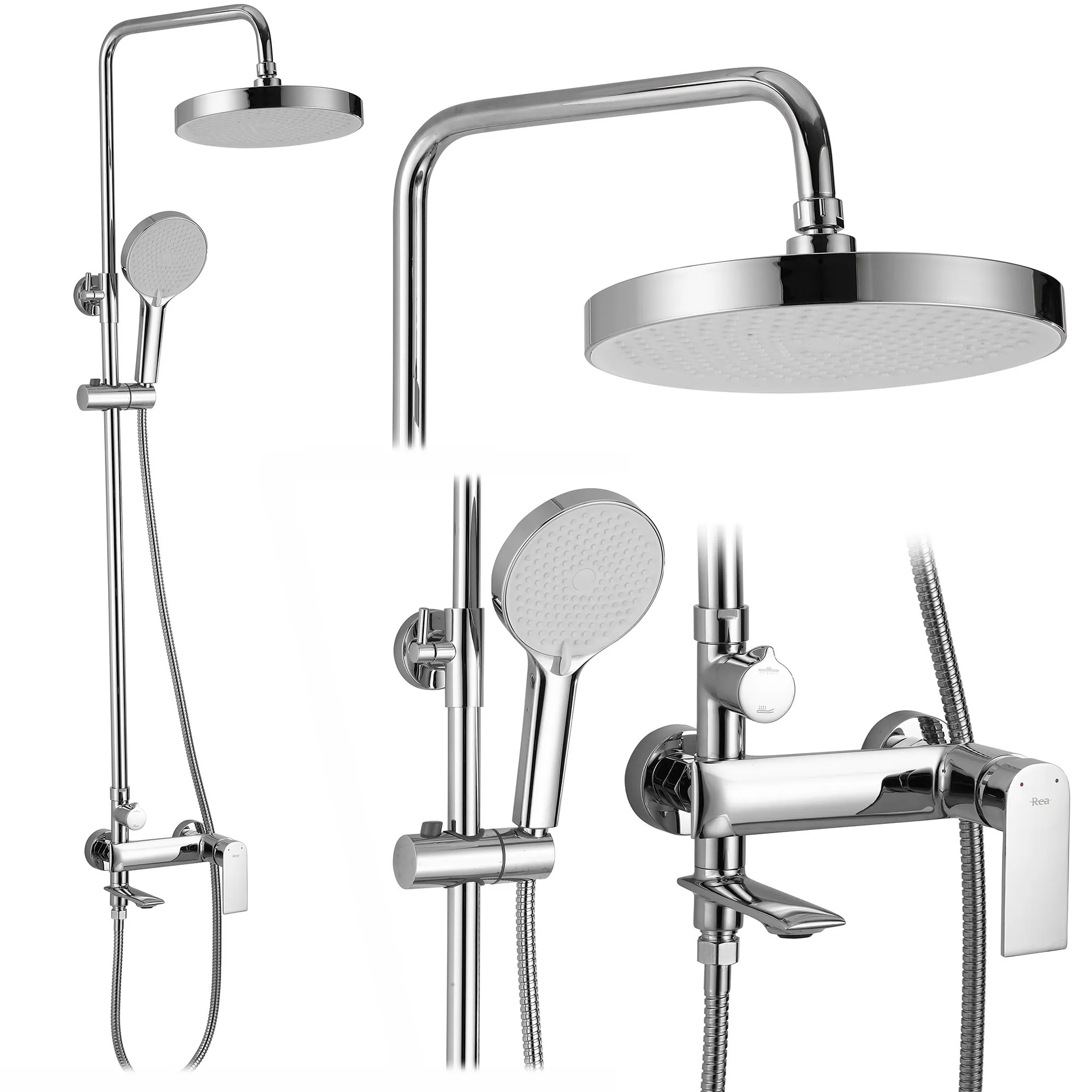 REA Duschset MY2102-78C VENETA Krom, 45x30x136cm