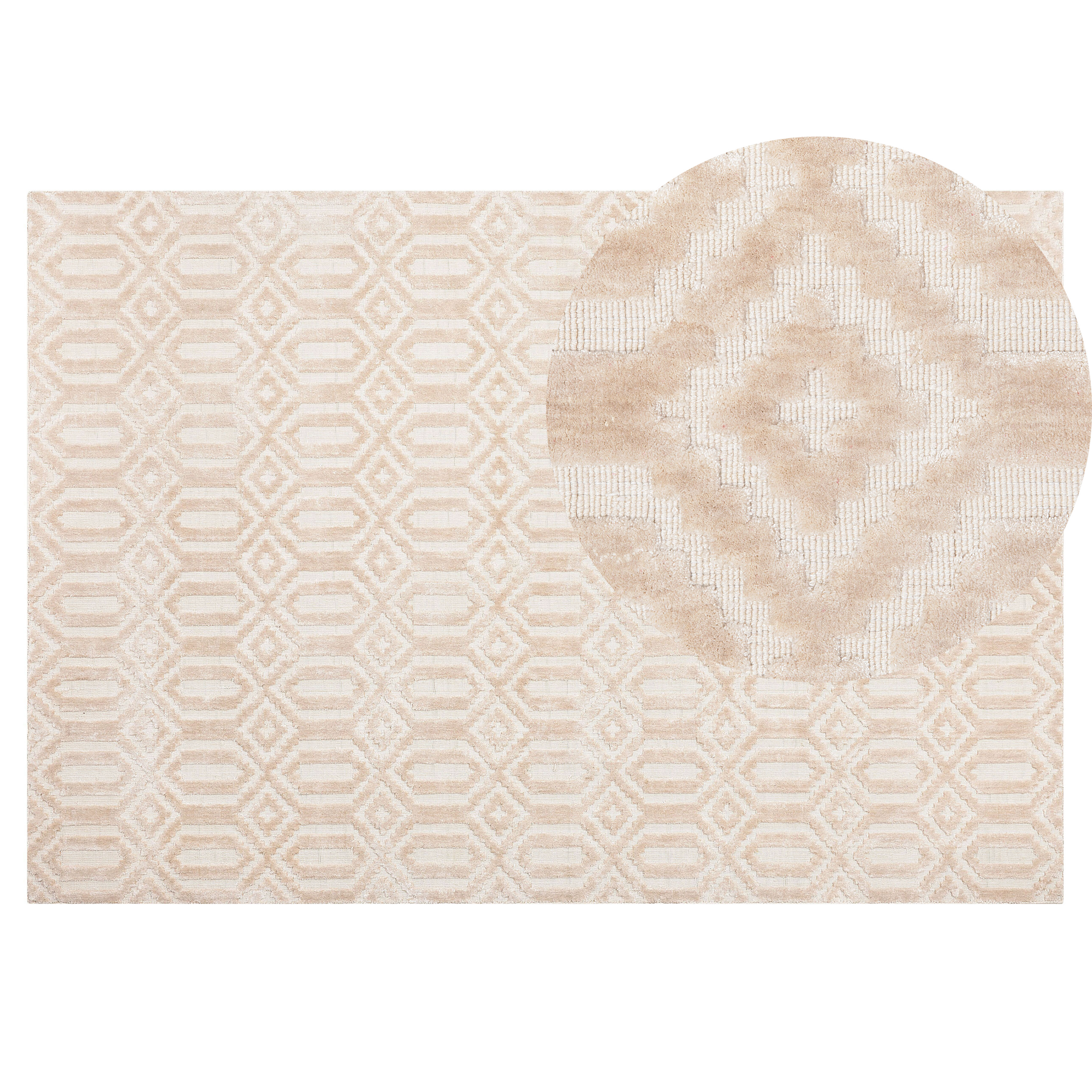 Matta ADATEPE Beige 140 x 200 cm Viskos