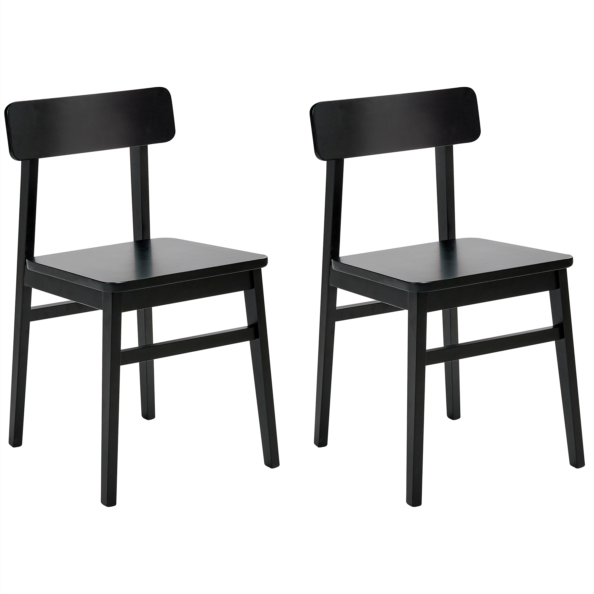 Set med 2 matstolar GORRE Trä Svart
