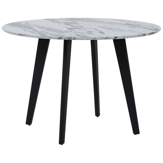 Matbord MOSBY Vit marmor 110 cm 110 cm