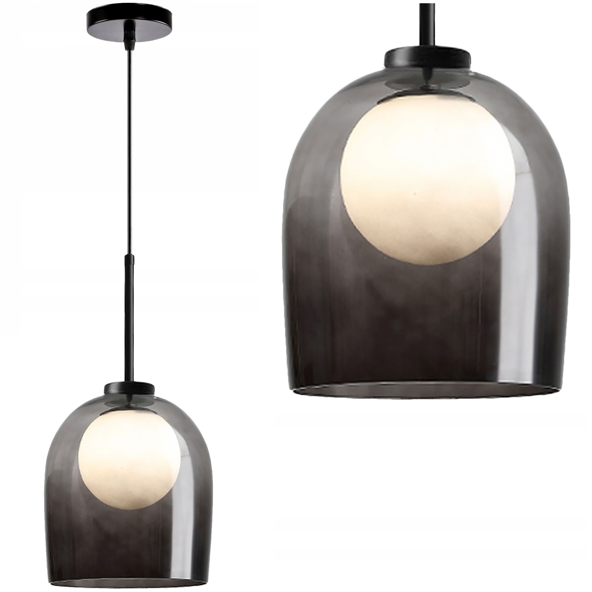 TOOLIGHT hängande taklampa APP1026-1CP Svart 23,5x18x23,5cm