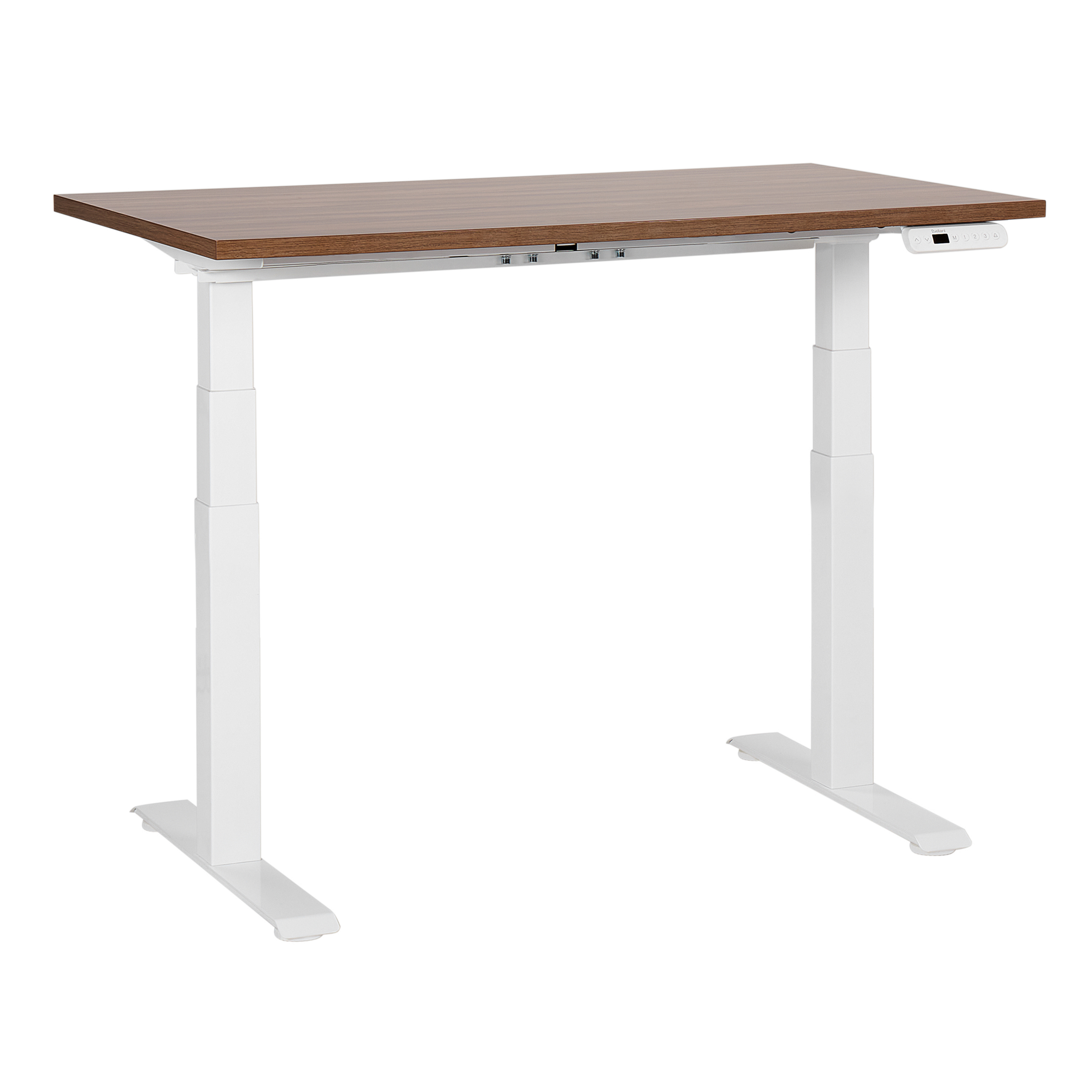 Elektriskt höj- och sänkbart skrivbord DESTINES 120 cm 72 cm Brun/ Vit