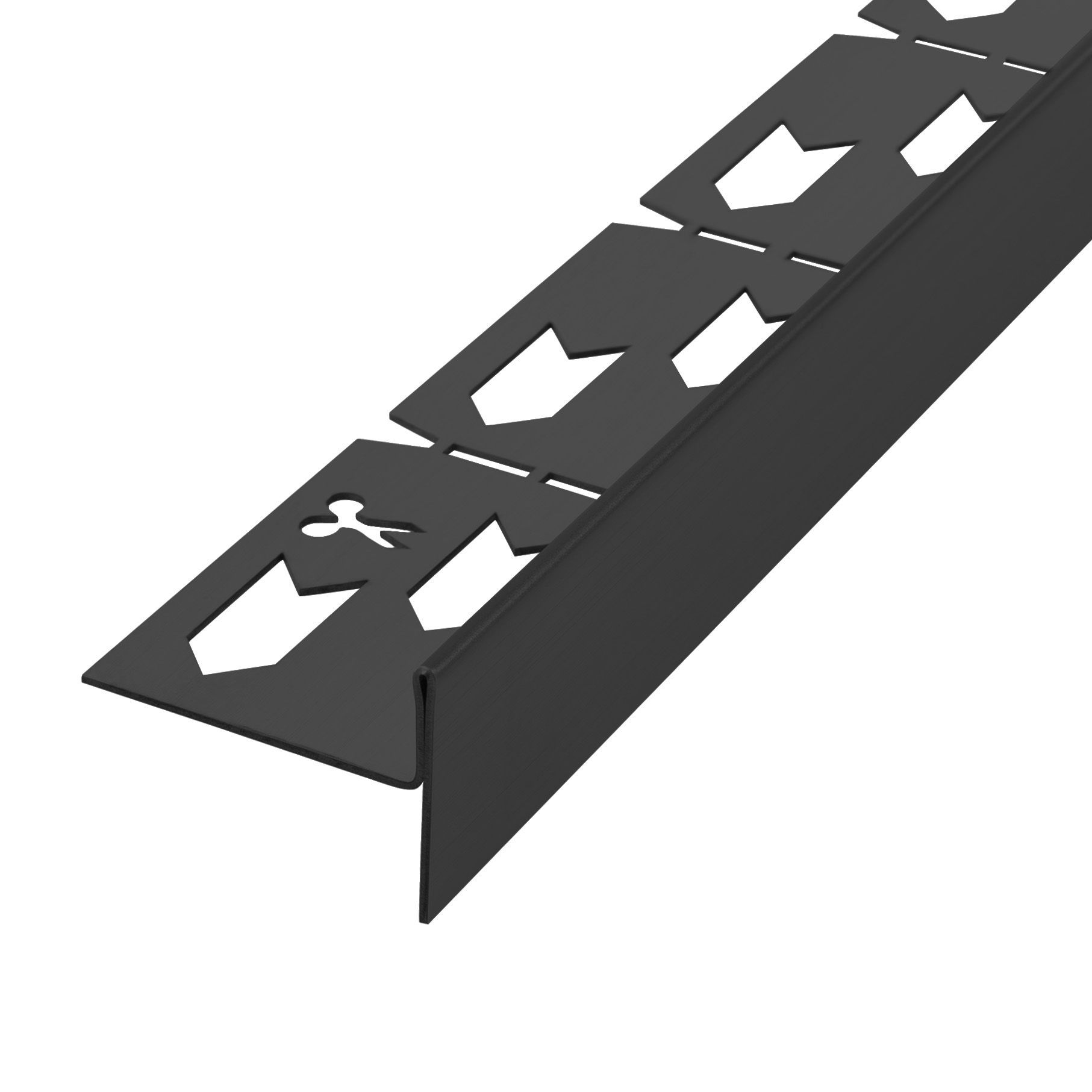 REA Fallprofil För Duschkar 140CM Höger Svart, 140x3,7x2,2cm