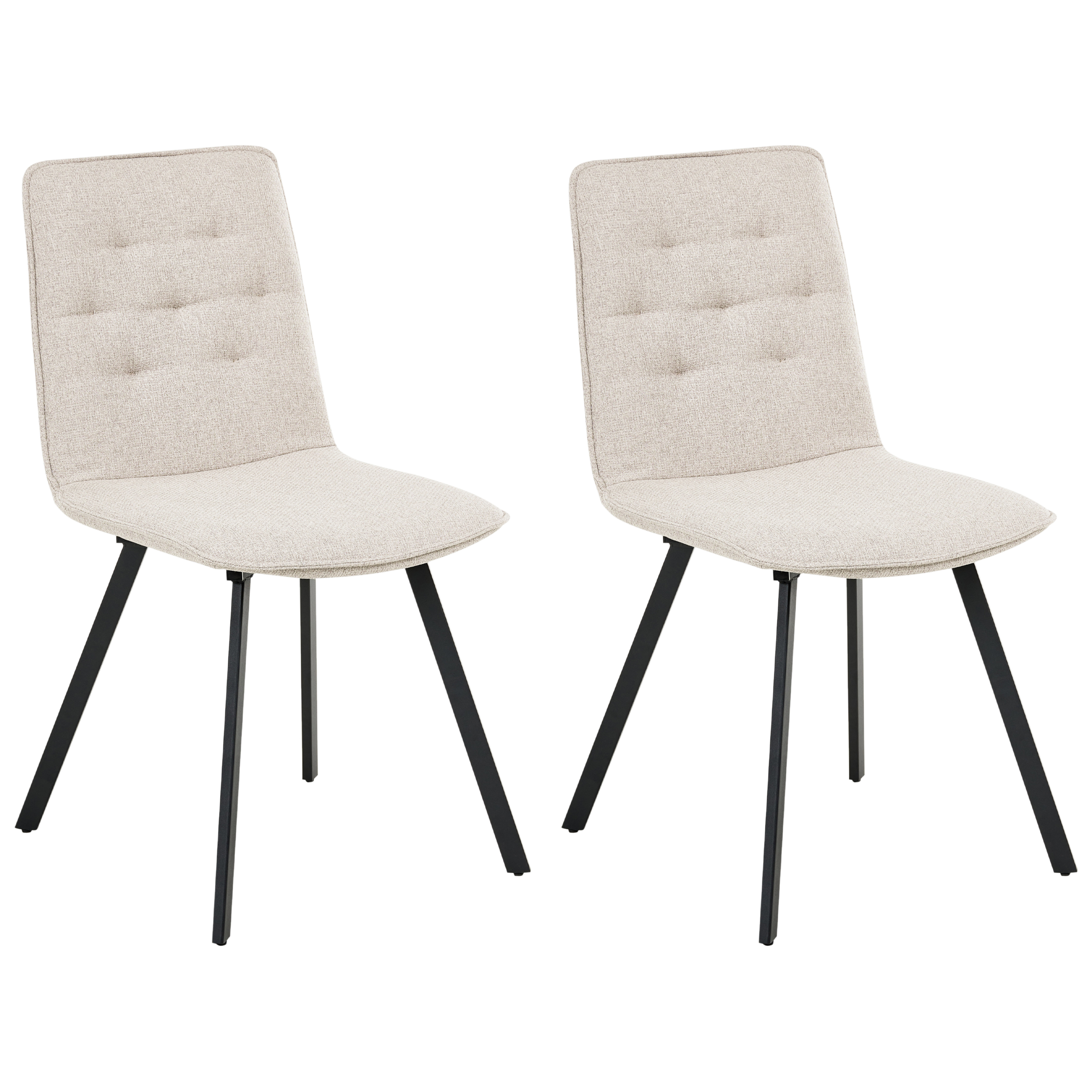 Set med 2 matstolar CARVER Beige