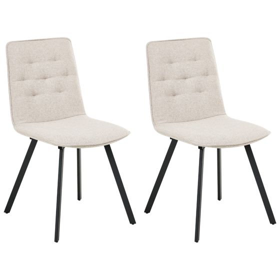 Set med 2 matstolar CARVER Beige