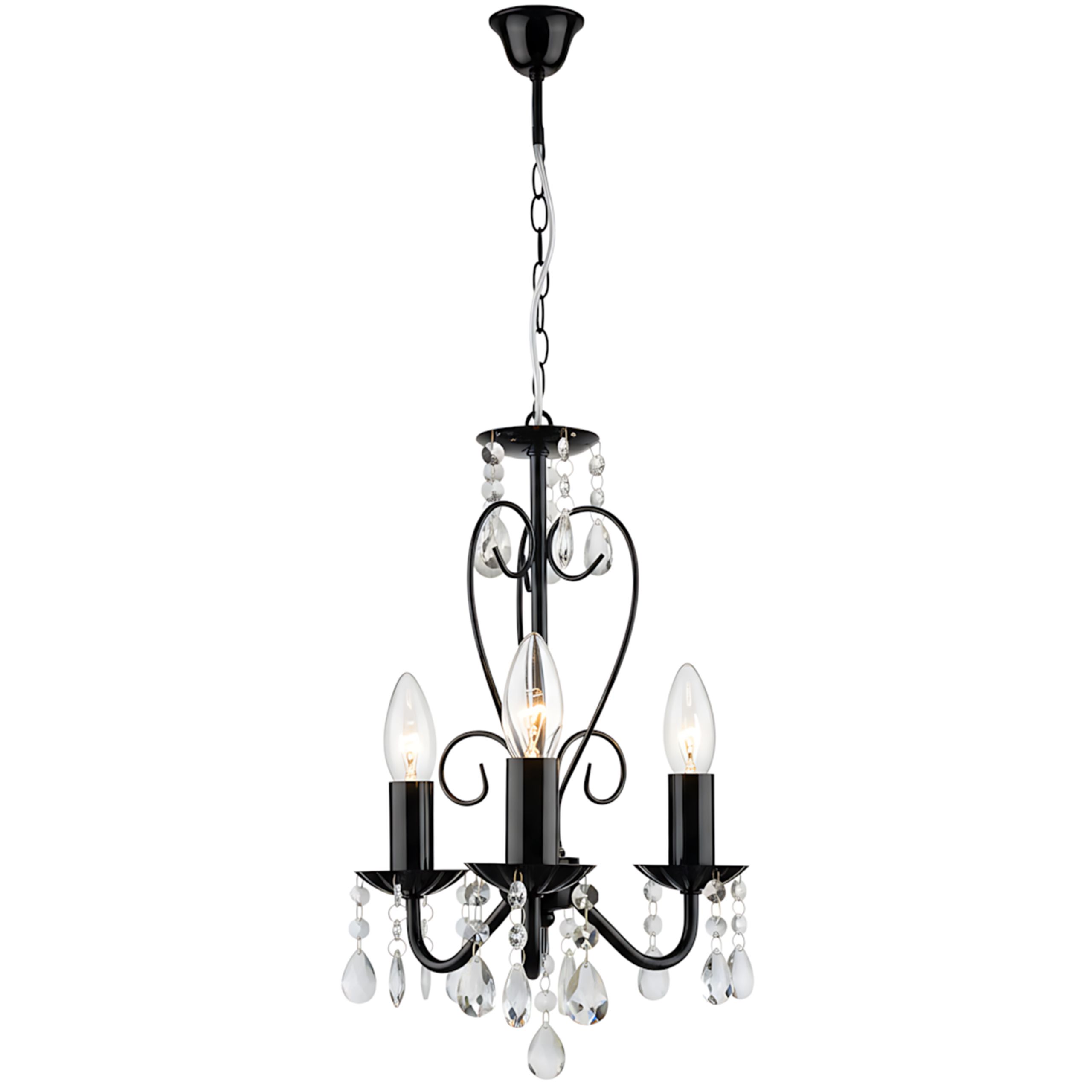 Toolight Hängande taklampa EBT013-3CP Svart 125x75x25cm