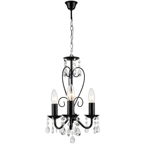 Toolight Hängande taklampa EBT013-3CP Svart 125x75x25cm