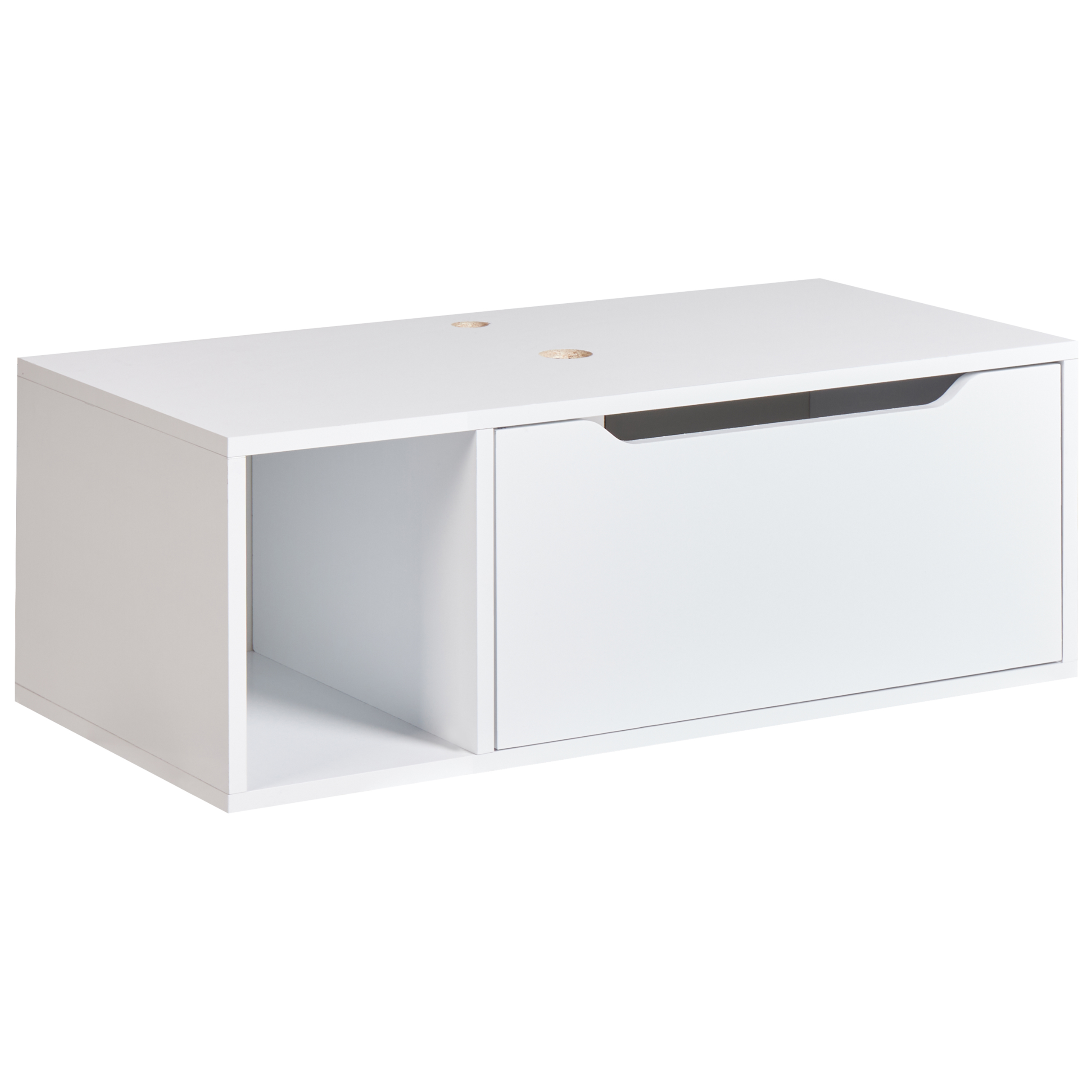 Väggmonterad kommod CASCAVEL 80 cm Vit