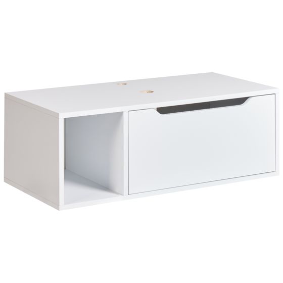 Väggmonterad kommod CASCAVEL 80 cm Vit