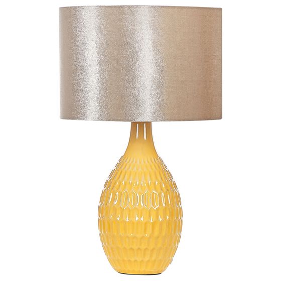 Bordslampa HADDAS Keramik Gul