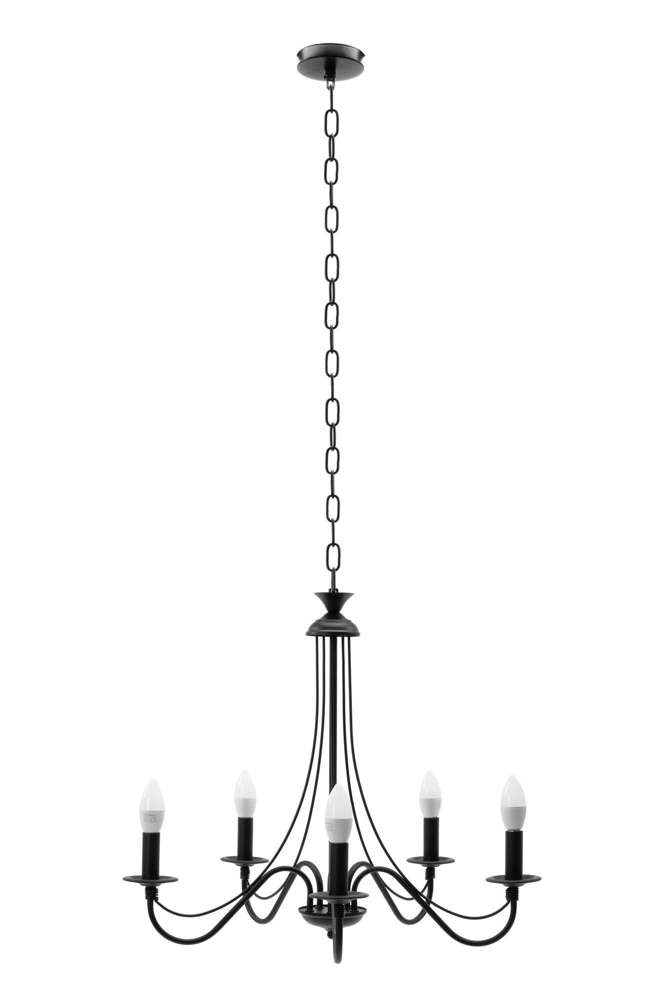 TOOLIGHT hängande taklampa APP647-5CP Svart 60x60x110cm